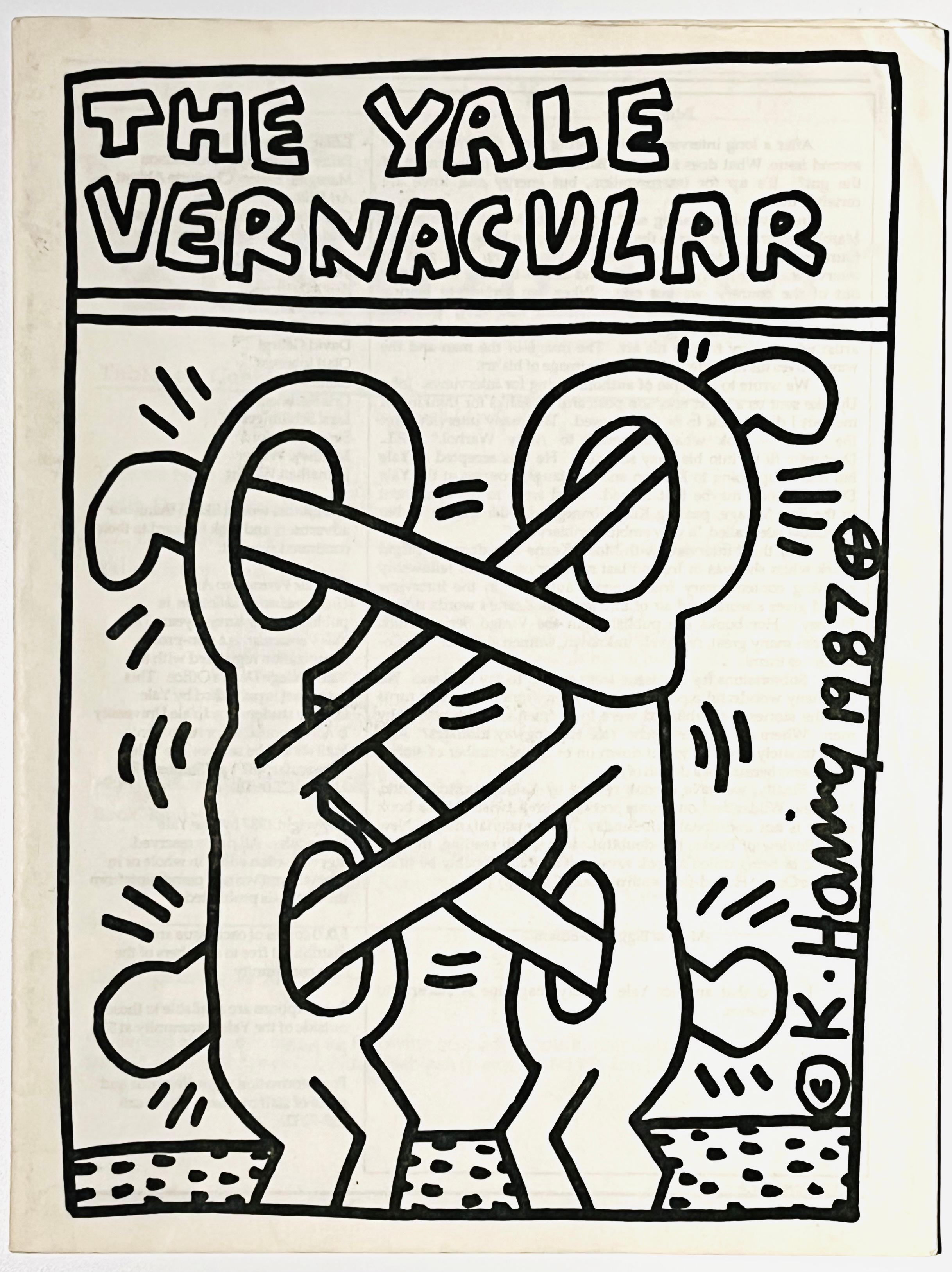 Keith Haring 1987 illustration art (vintage Keith Haring Yale University) For Sale 1