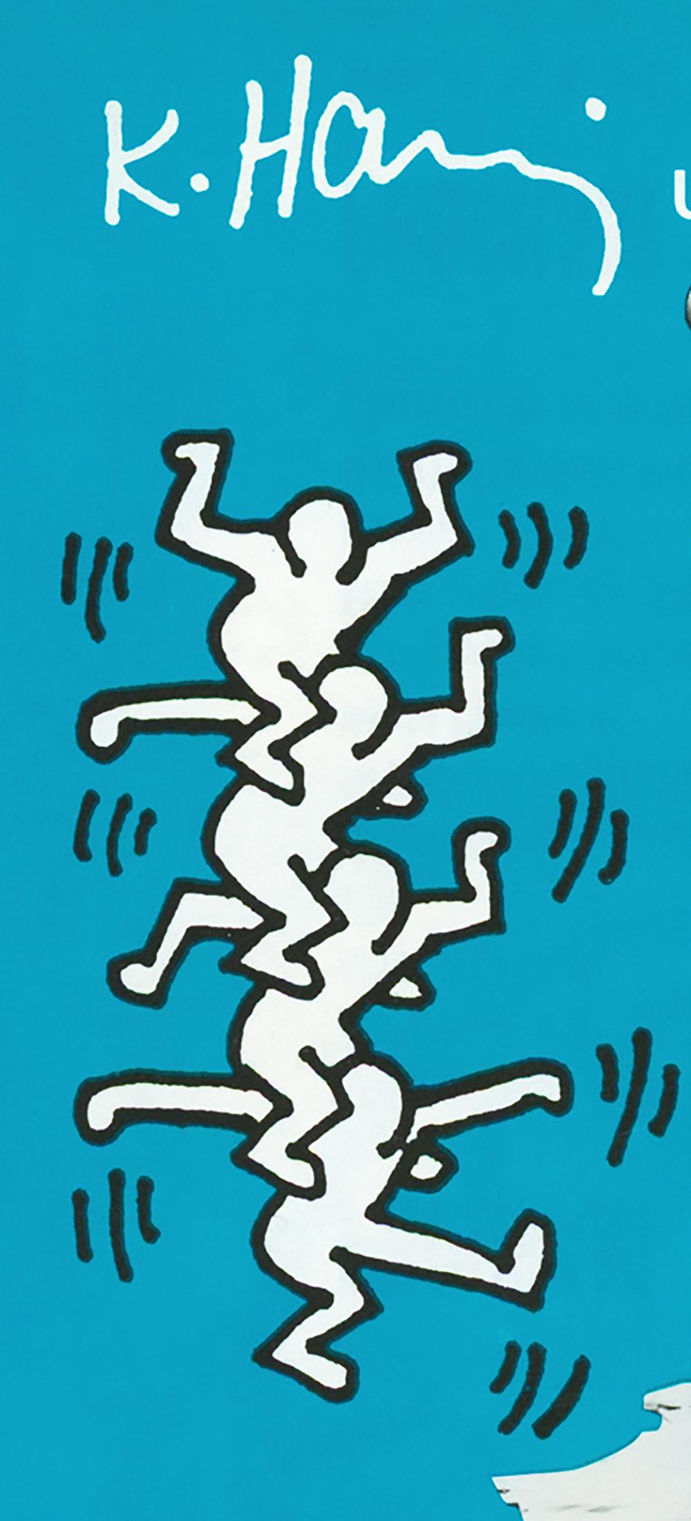 Keith Haring Yoko Ono 1987:
Seltene illustrierte Ankündigung von Keith Haring aus den 1980er Jahren für "Dance Plus" - eine einwöchige Performance, veranstaltet von Keith Haring, Tseng Kwon Chi, Yoko Ono, Judith Jamison und Jennifer Muller - mit der