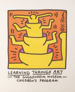 Vintage Learning Through Art, Limited Edition Poster by Keith Haring