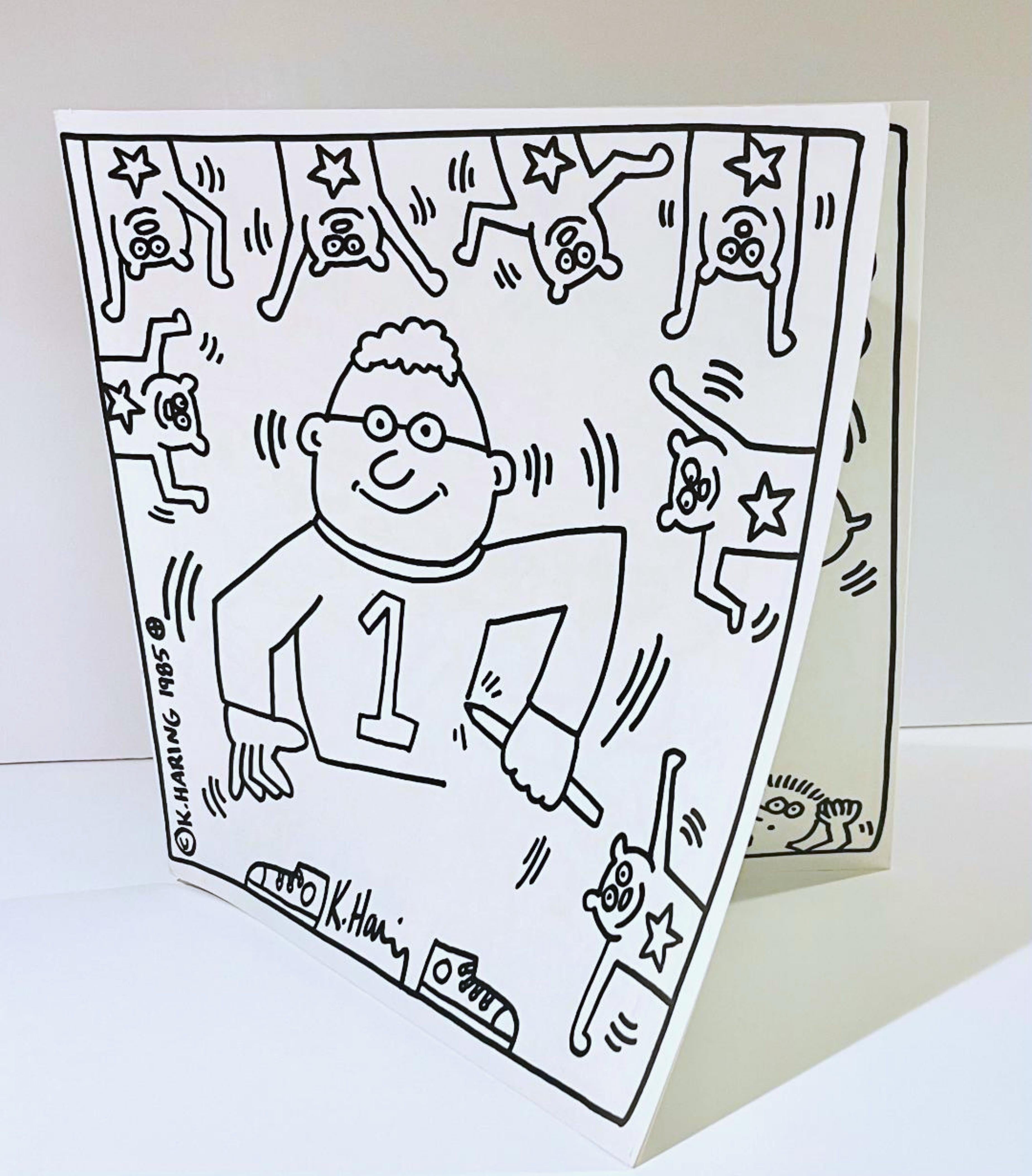 Keith Haring Abstract Print - Limited Edition Coloring Book (Artist Book of 20 Bound Offset Lithographs), 1985