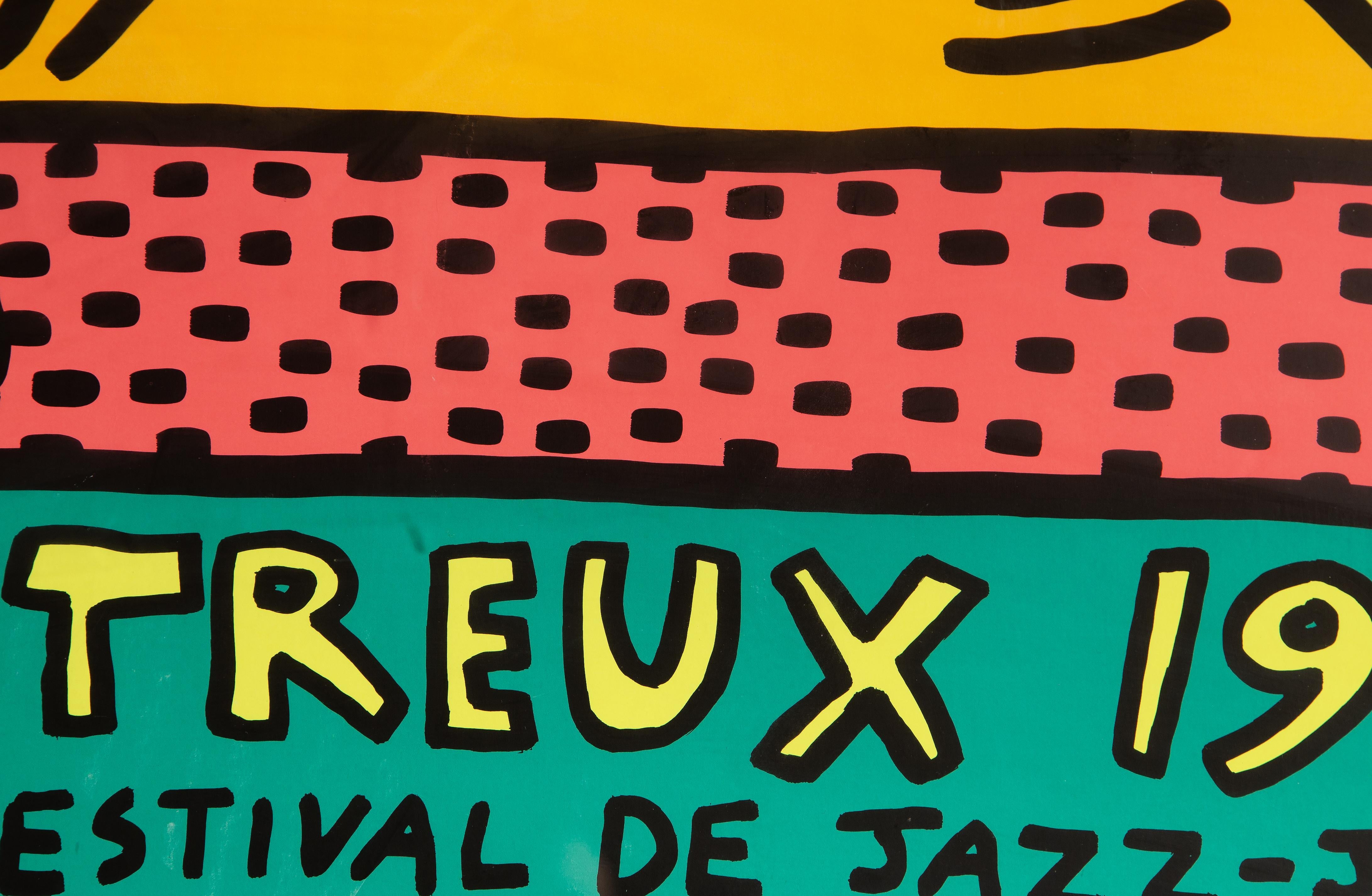 Montreux 1983, Pop-Art-Raumteilerplakat von Keith Haring im Angebot 2
