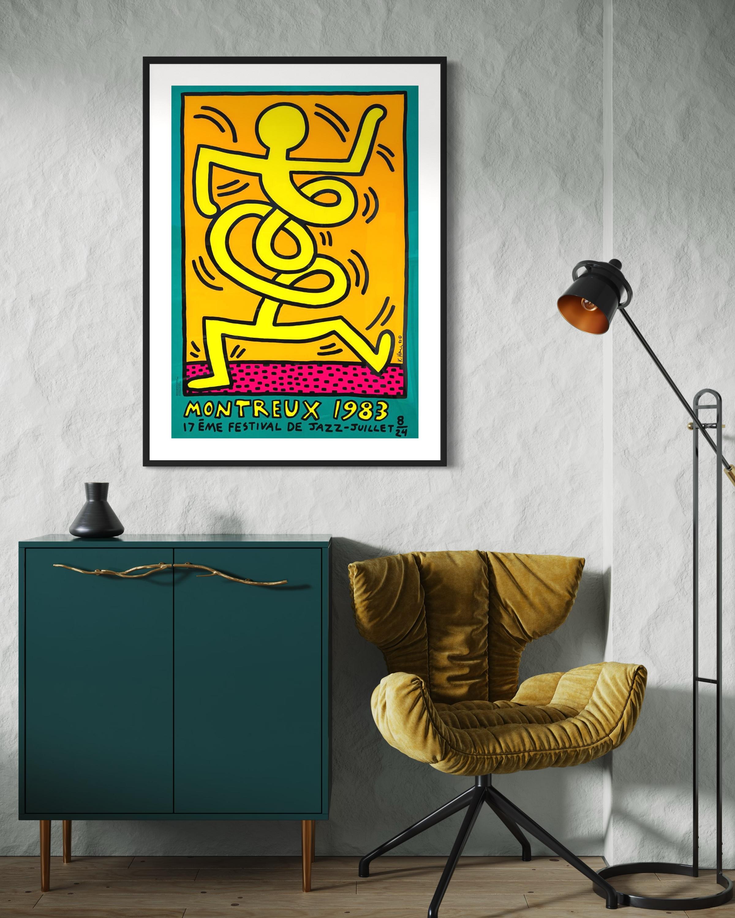 Montreux Jazz Festival 1983 (Green) - Print by Keith Haring