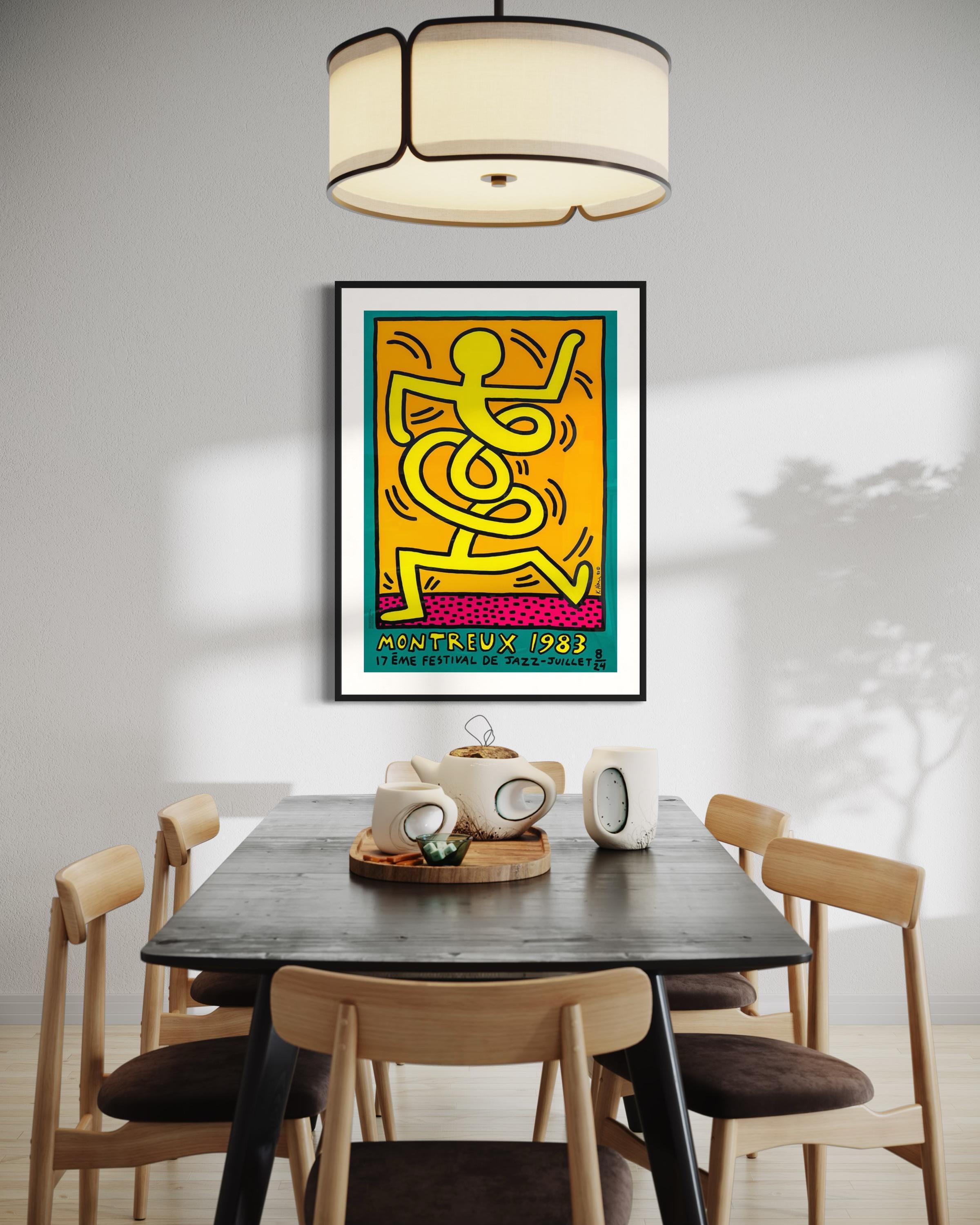 Montreux Jazz Festival 1983 (Green) - Pop Art Print by Keith Haring