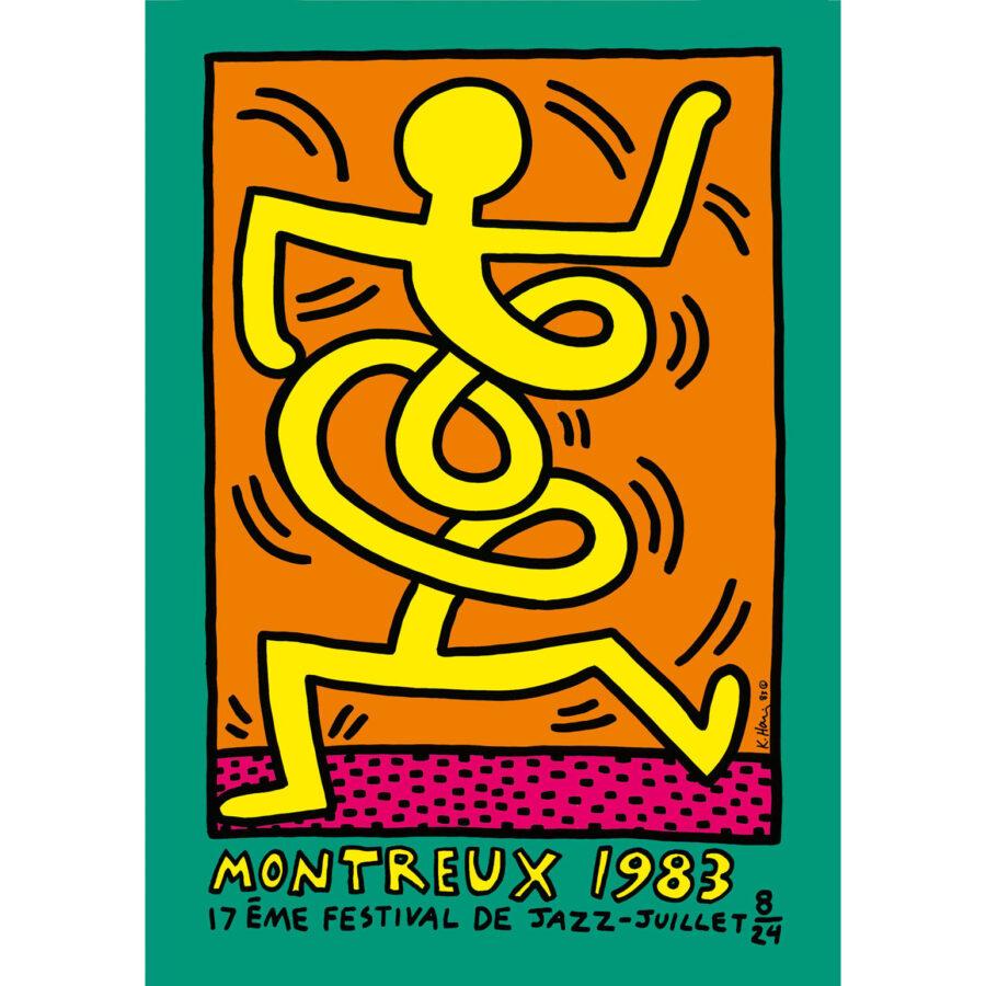 Keith Haring Figurative Print - Montreux Jazz Festival 1983 (Green)