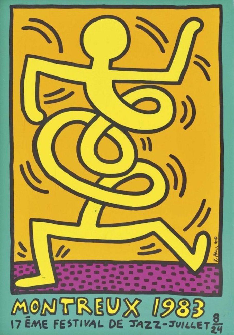 (after) Keith Haring Abstract Print - Montreux Jazz Festival 1983 - Poster