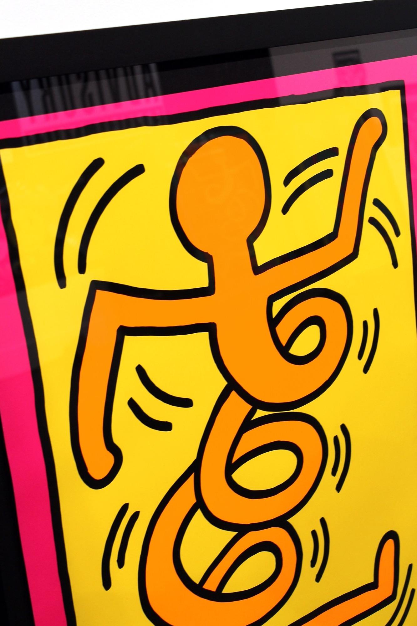 Montreux Jazz Festival, 1983 (Orange) (Framed) - Pop Art Print by Keith Haring