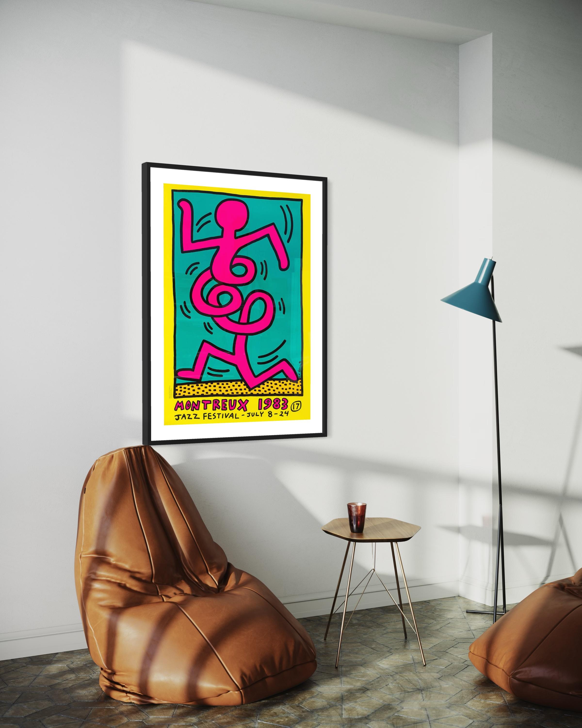 Montreux Jazz Festival 1983 (Yellow) - Print by Keith Haring