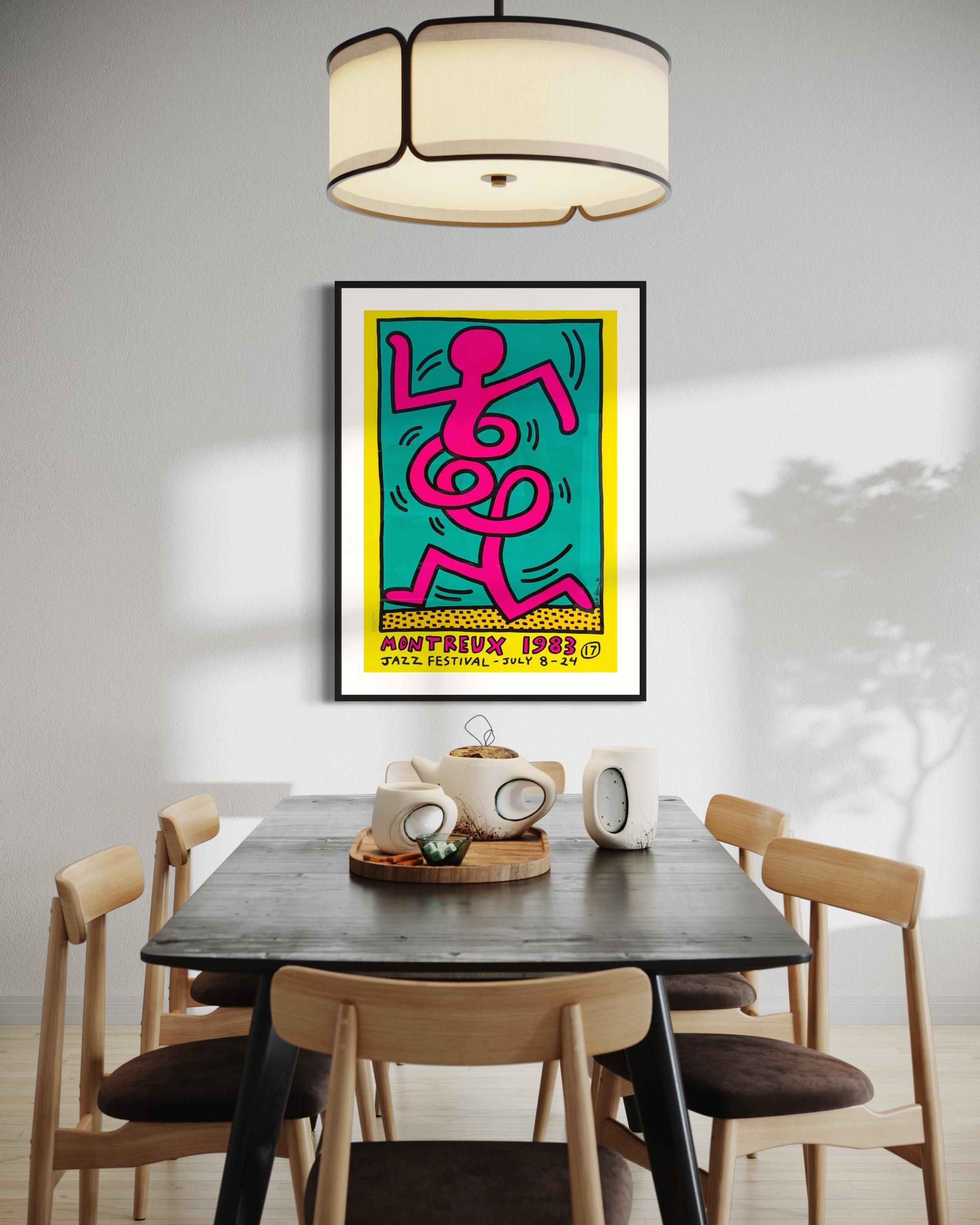 Montreux Jazz Festival 1983 (Yellow) - Street Art Print by Keith Haring