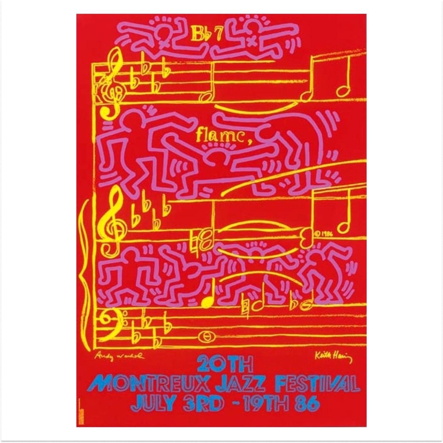 Keith Haring Interior Print - Montreux Jazz Festival 1986