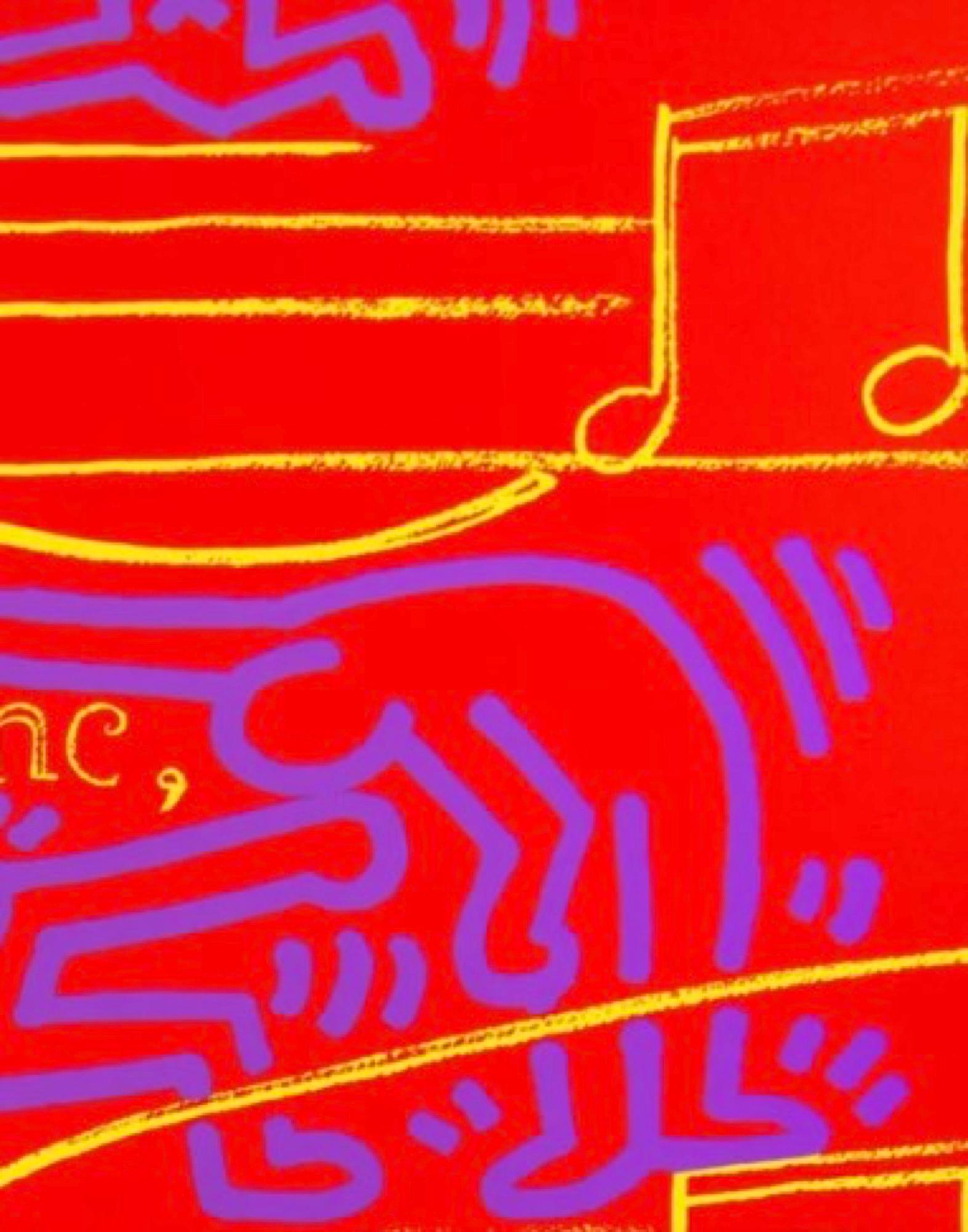 Montreux Jazz Festival 1986 (gerahmt) – Print von Keith Haring