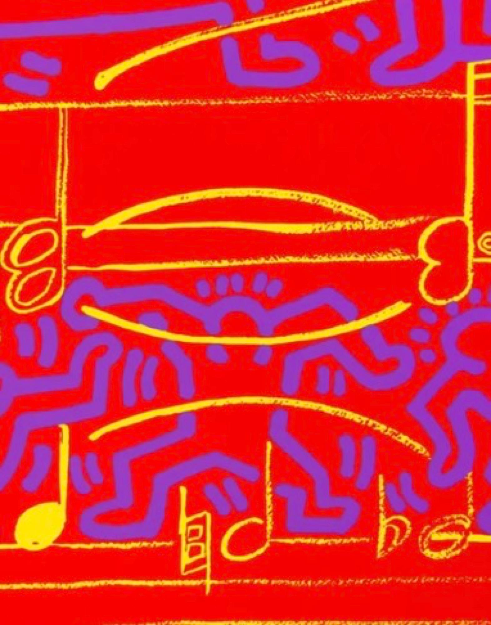 Montreux Jazz Festival 1986 (encadré) - Pop Art Print par Keith Haring