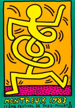 Montreux Jazz Festival, Print, Screen Print, Contemporary by Keith Haring
