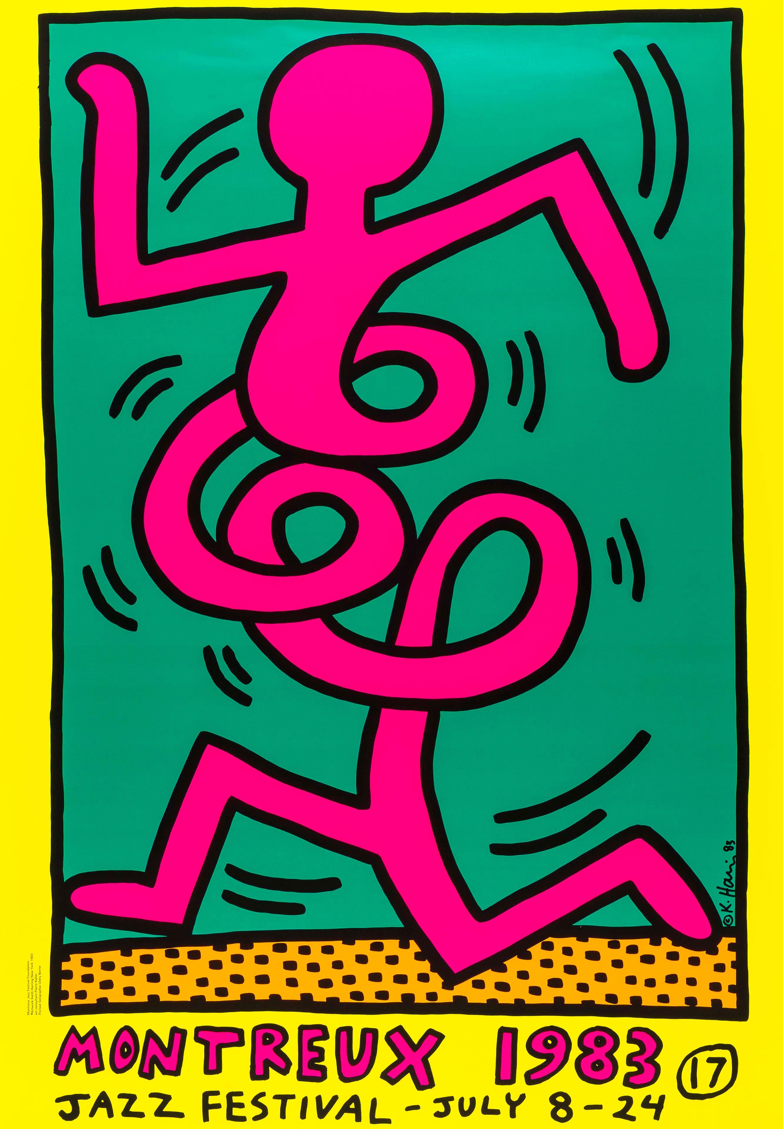Montreux Jazz Festival – Druck, Siebdruck, zeitgenössisch, von Keith Haring
