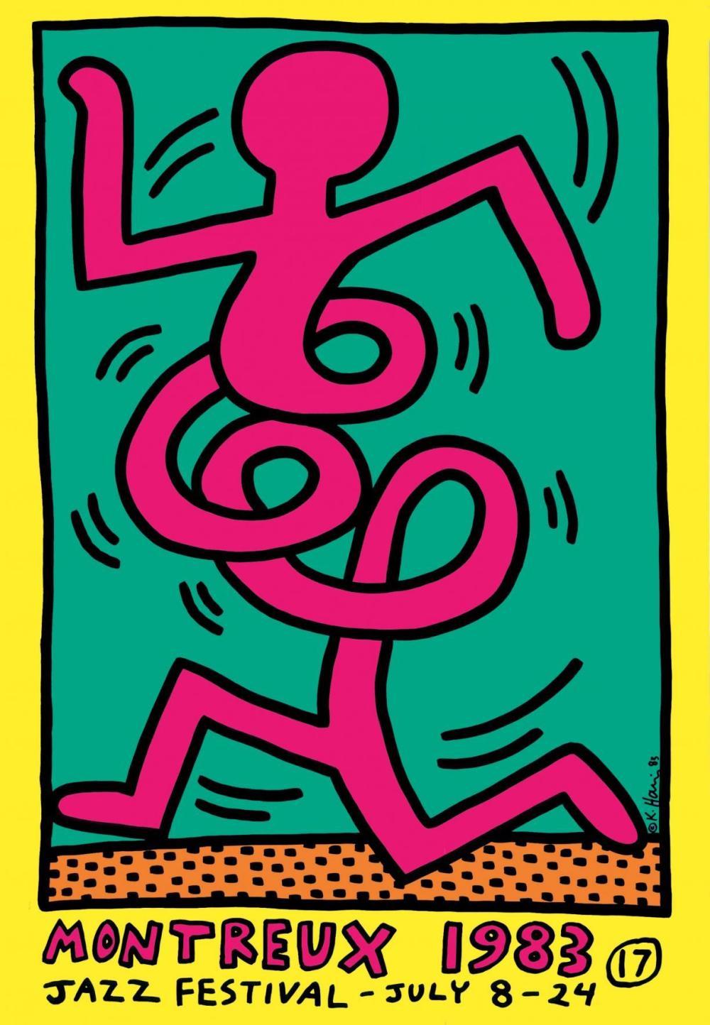 Keith Haring Montreux Jazz Festival Yellow At 1stdibs