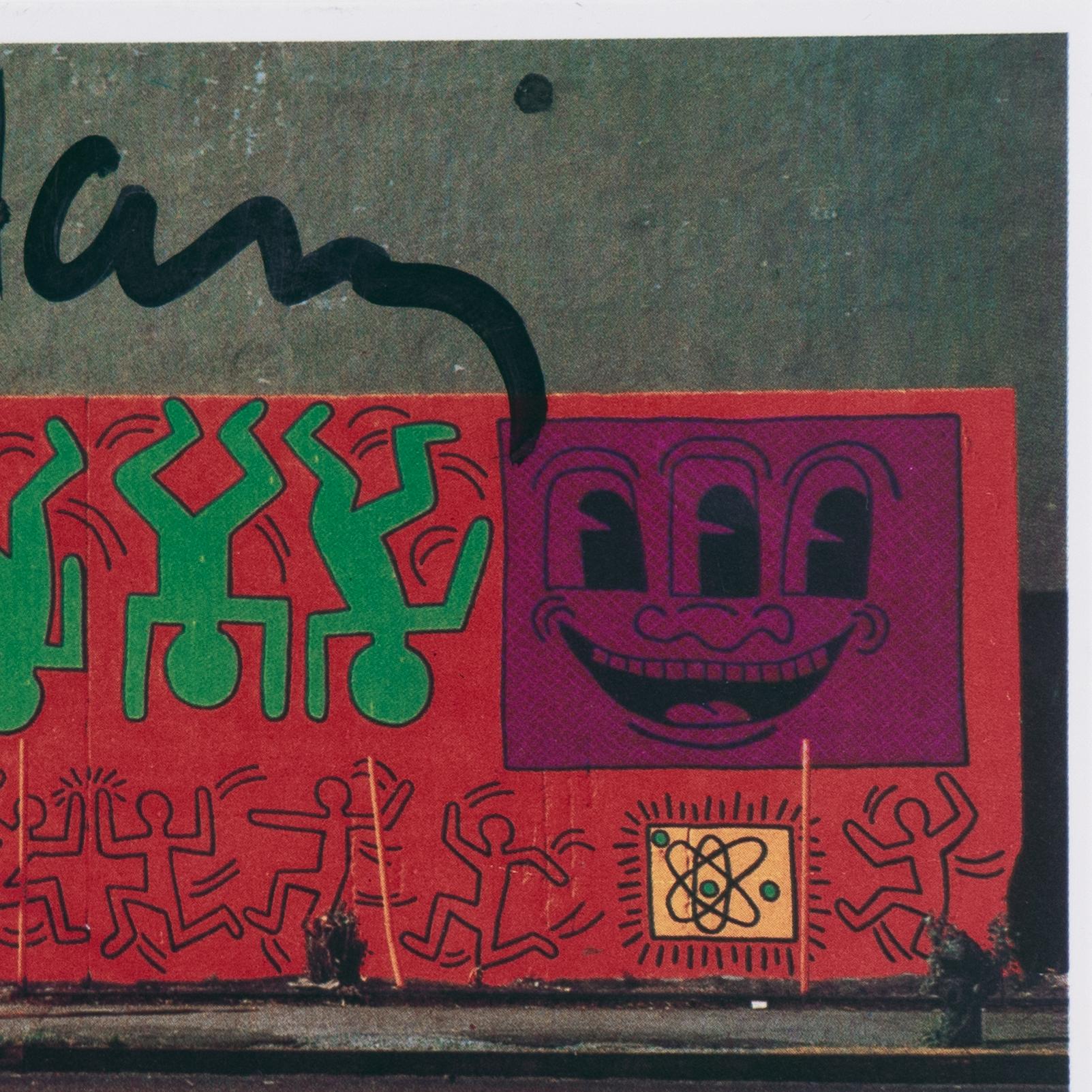 'Mural on Houston', Hand Signed by Haring, Subway Drawings, New York, Pop Art For Sale 1