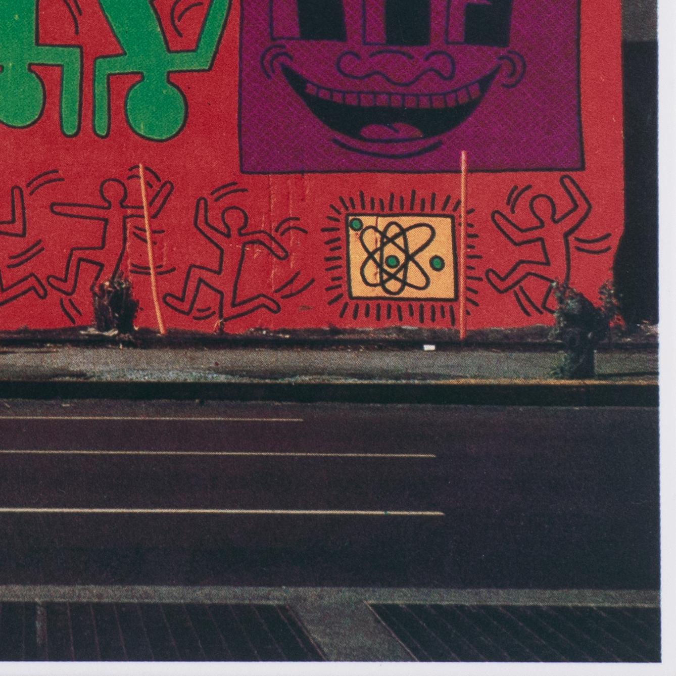 'Mural on Houston', Hand Signed by Haring, Subway Drawings, New York, Pop Art For Sale 2