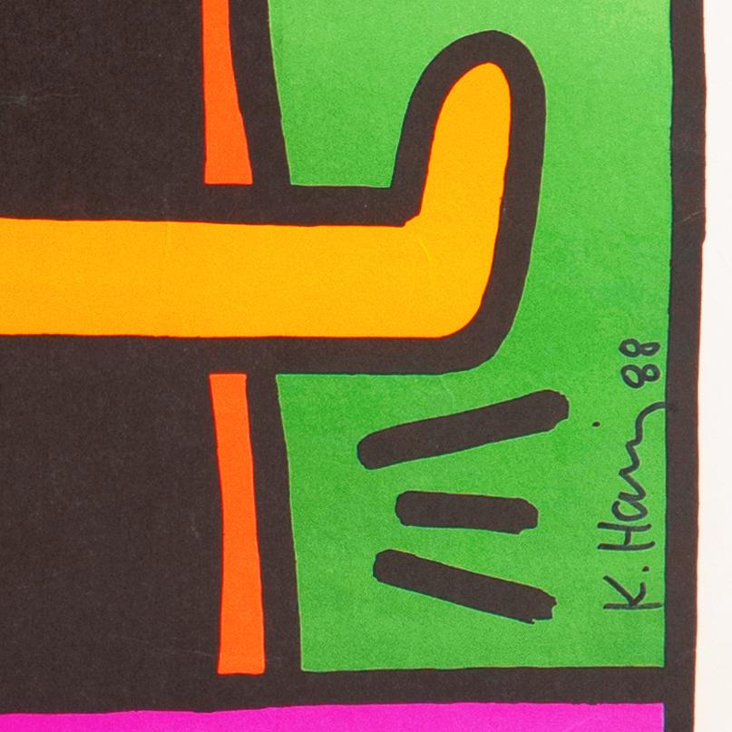 'National Coming Out Day', New York, Pop Art, Signed by Haring, October 11, NCOD - Brown Figurative Print by Keith Haring