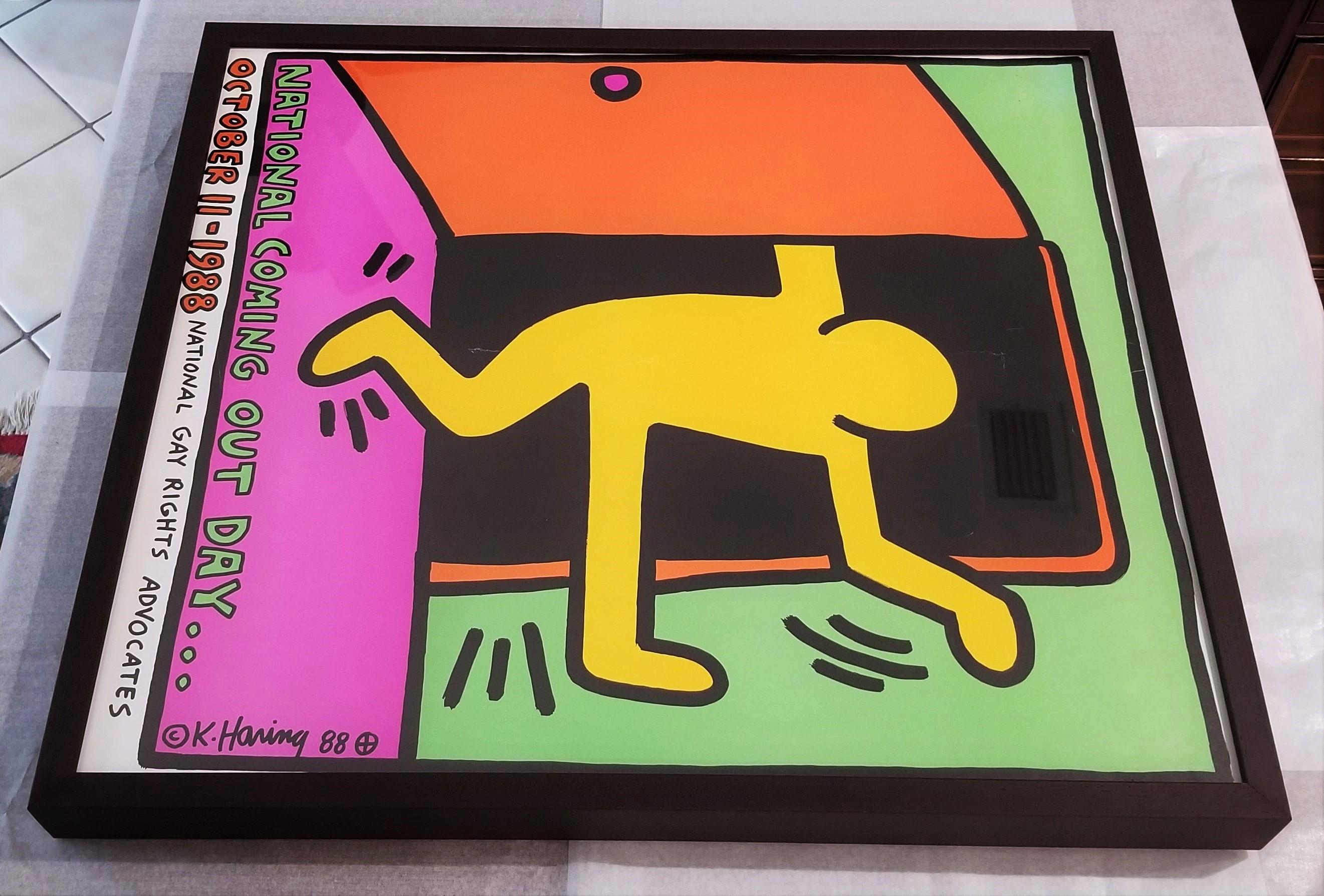 National Coming Out Day Poster /// Keith Haring Street Pop Art LGBTQ Politisch im Angebot 14