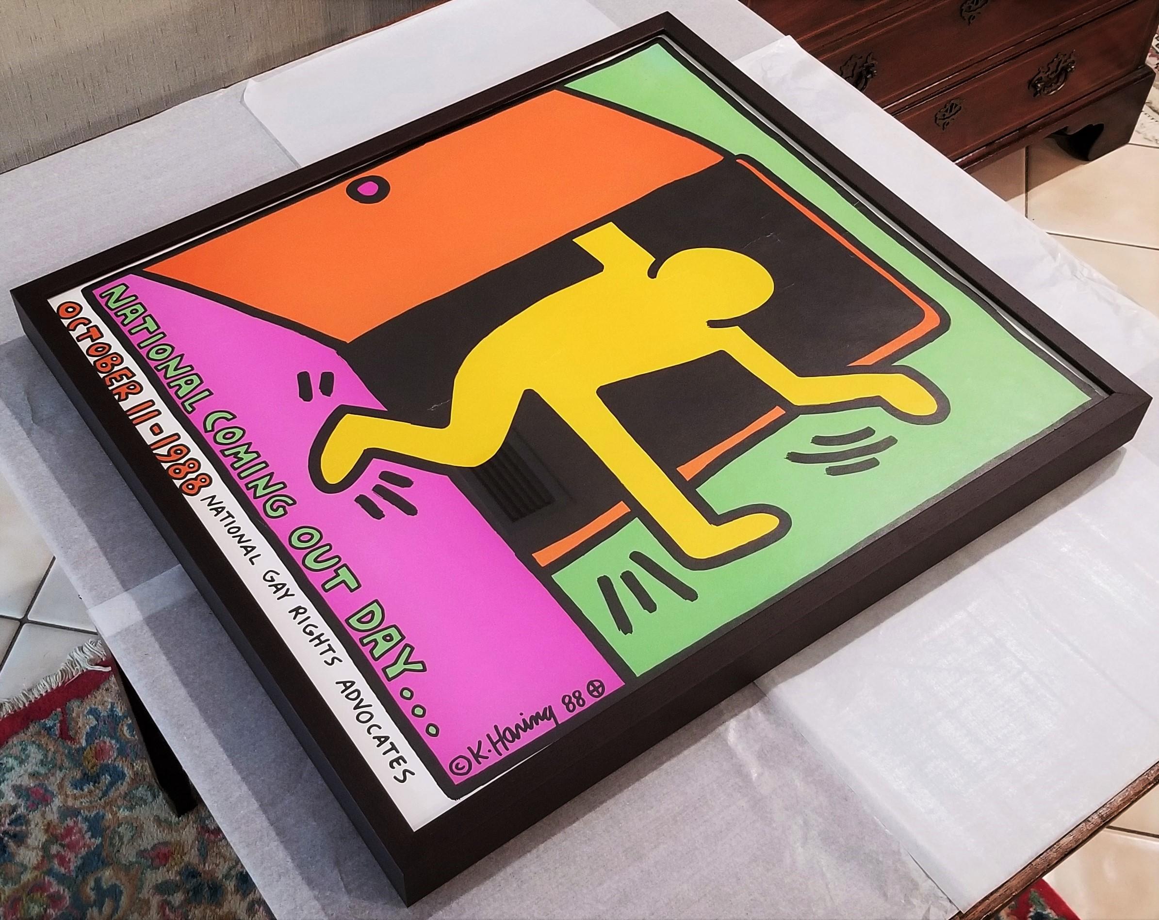 National Coming Out Day Poster /// Keith Haring Street Pop Art LGBTQ Politisch im Angebot 15