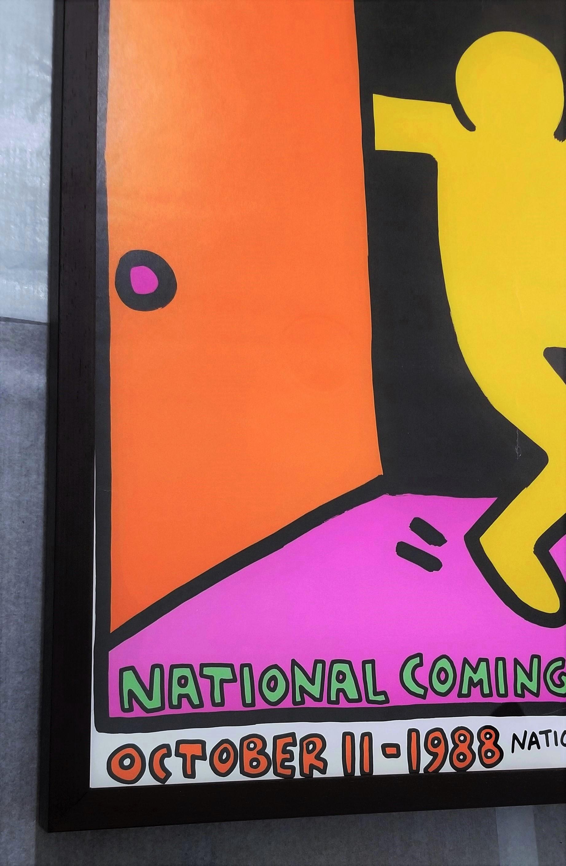 Affiche nationale du jour des marcheurs /// Pop Art Gay Rights Keith Haring Political NY en vente 3