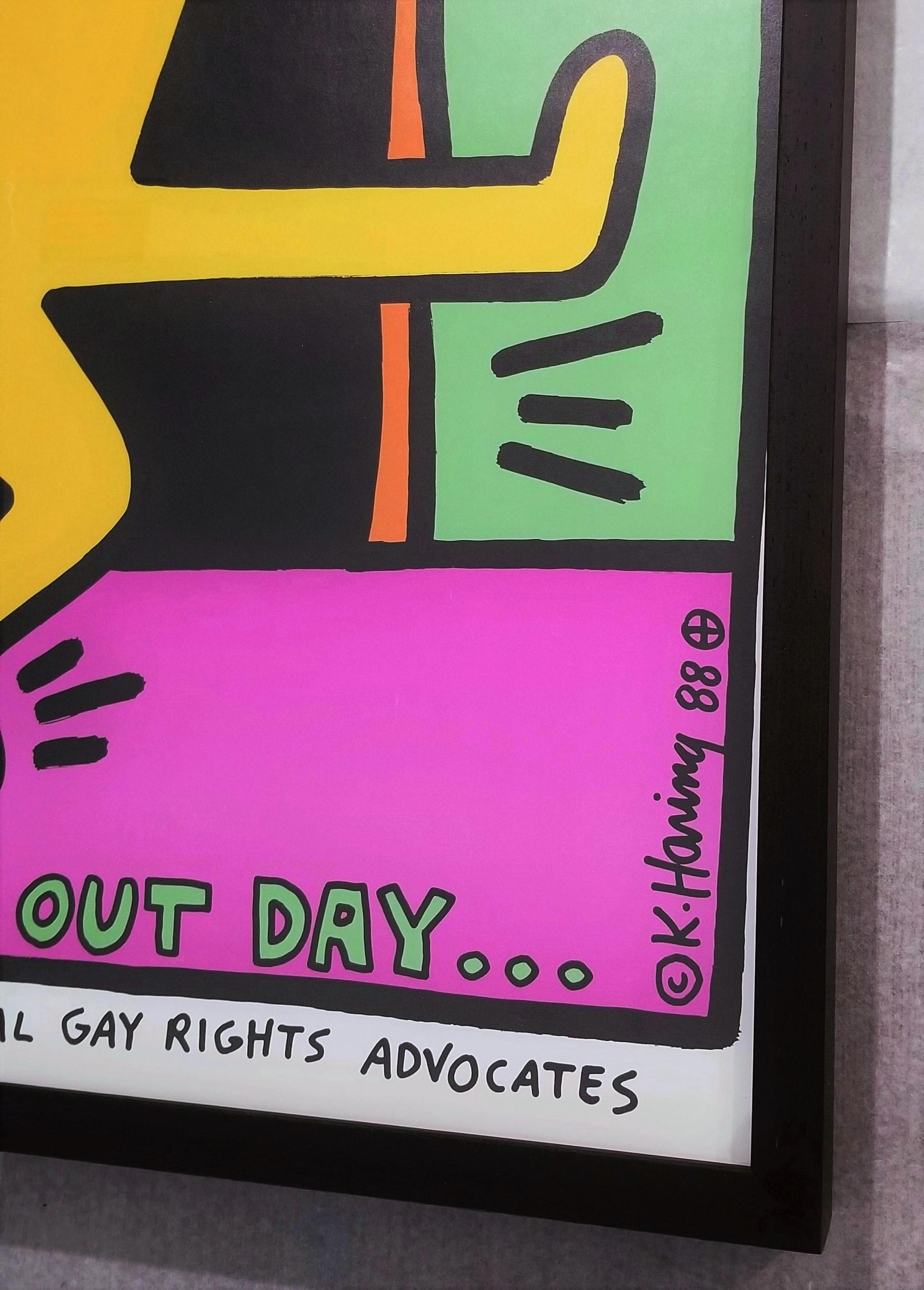 National Coming Out Day Poster /// Pop Art Gay Keith Haring Political New York For Sale 3