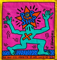 Retro Original 1980s Keith Haring Pop Shop bag (Keith Haring Pop Shop New York)