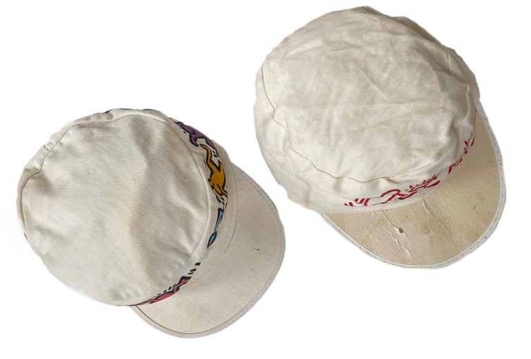 Original 1980's Keith Haring Pop Shop hats (set of 2) For Sale 1