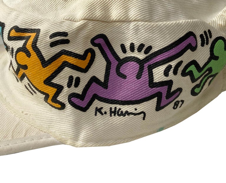 Original 1980's Keith Haring Pop Shop hats (set of 2) For Sale 2
