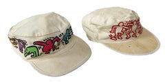 Original 1980's Keith Haring Pop Shop hats (set of 2)