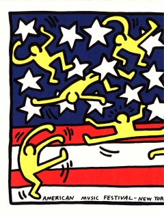Original 1988 Keith Haring American Music Festival NYC Ballet Serigraph Mint