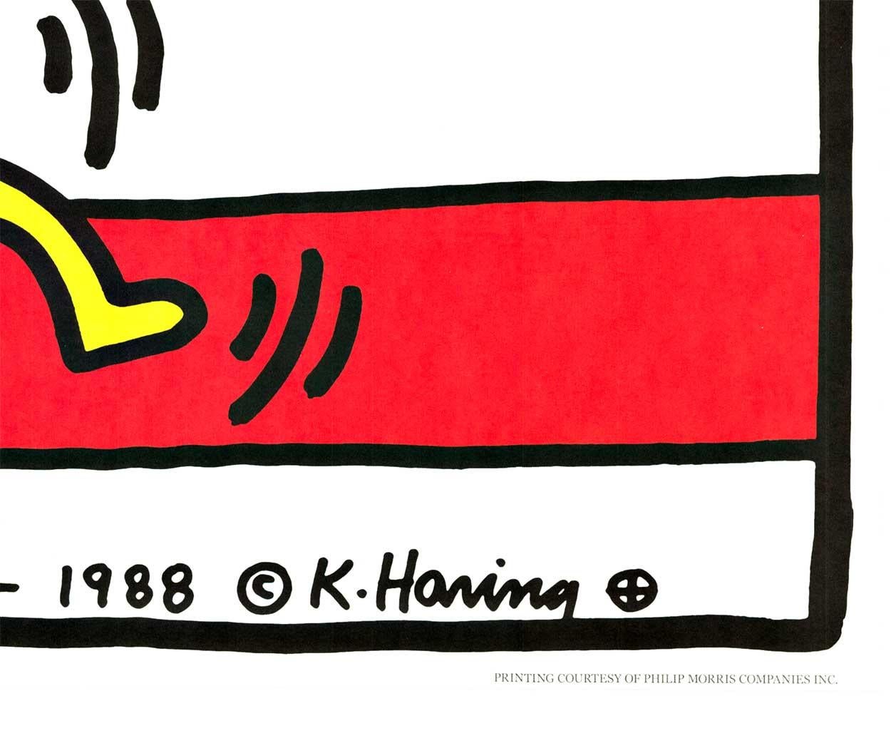 Original American Music Festival NYC Ballet Serigraph pop art poster - Print Rojo de Keith Haring
