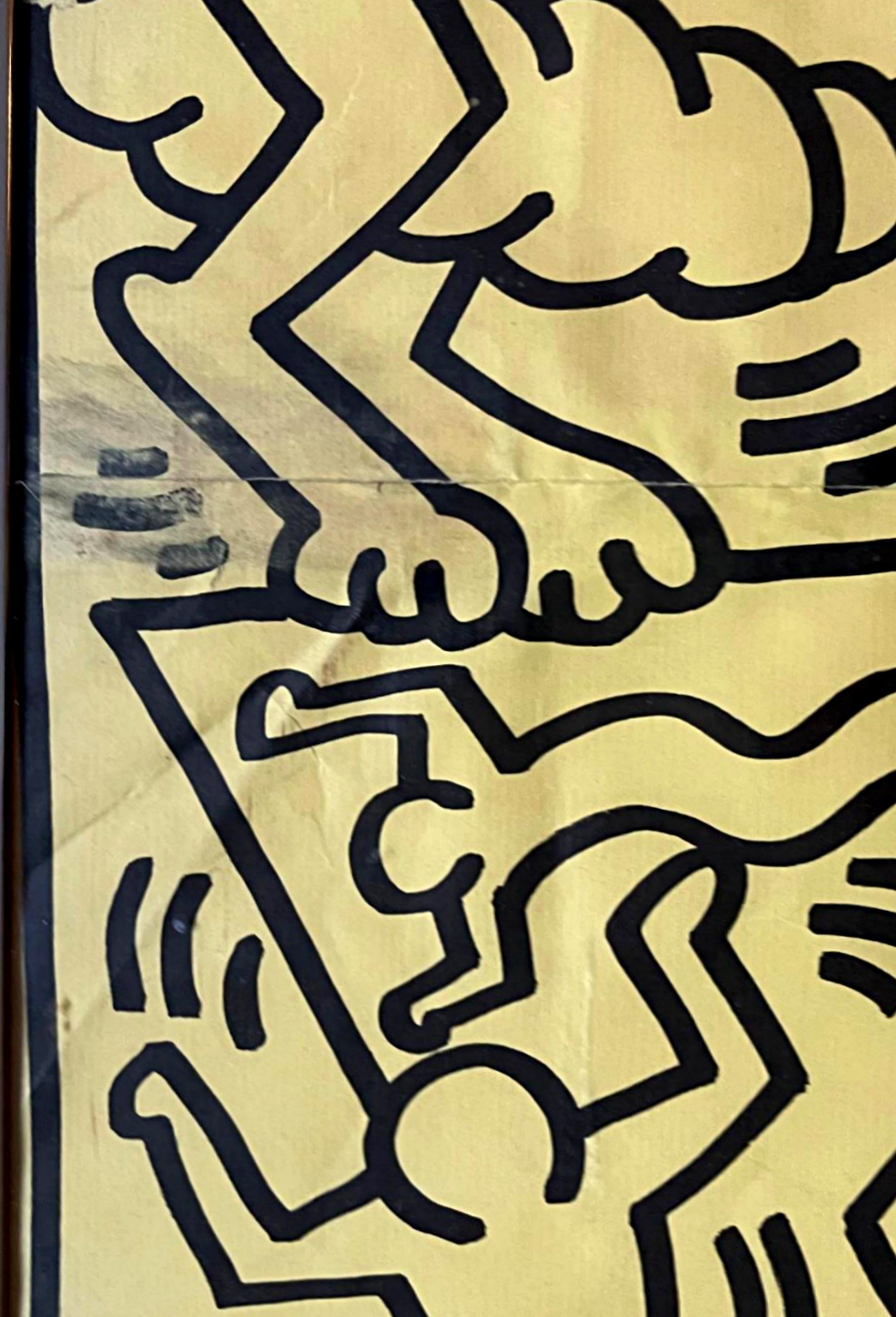 Affiche historique du championnat Scharf Cutrone  (signé à la main par Keith Haring) en vente 3
