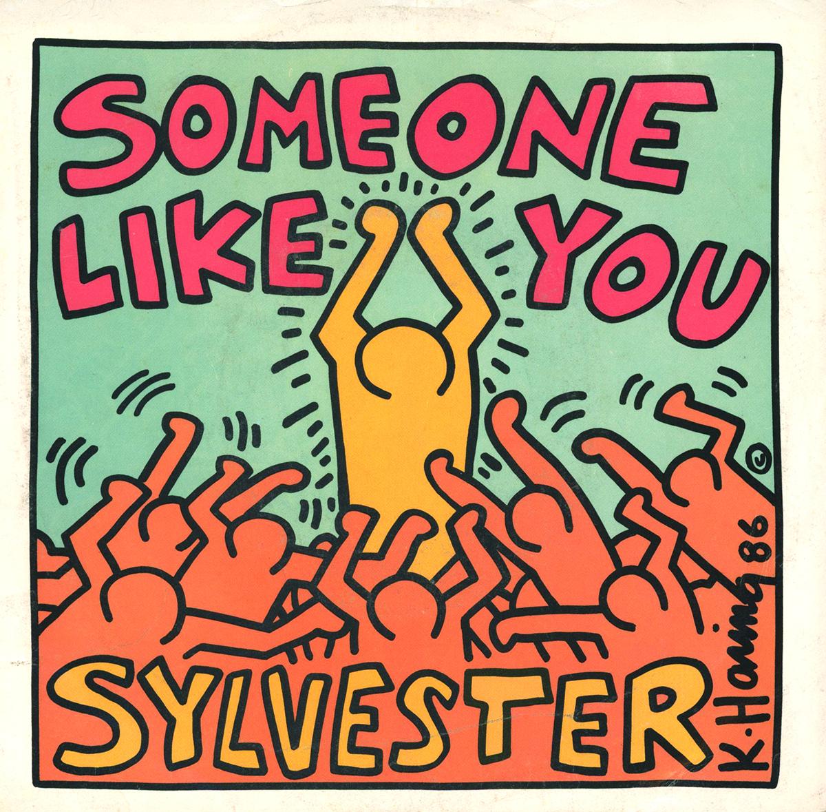Vintage Vinyl Record Art von Keith Haring mit leuchtenden, satten Farben, die für auffällige Wandkunst in Reichweite sorgen:

Jahr: 1986.
Off-Set Lithographie auf Plattenhülle, Vinyl-Schallplatte.
Abmessungen: 7 x 7 Zoll 
Einband: Kräftige Farben;