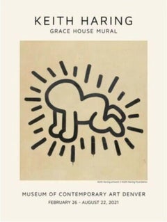 Original Keith Haring exhibition poster - Grace House Mural Baby