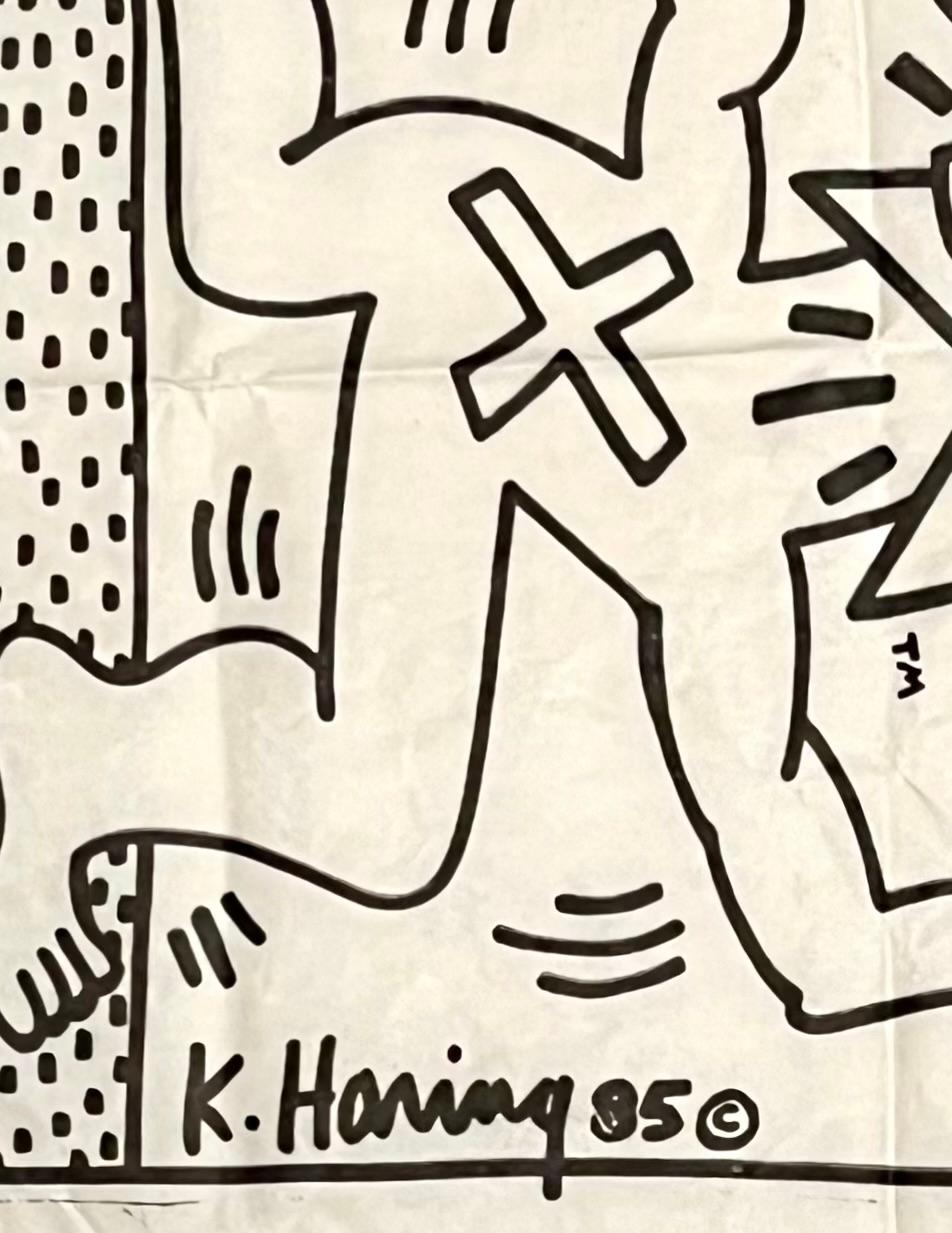 Original Keith Haring Pop Shop bag (Haring 1980s Pop Shop) For Sale 3