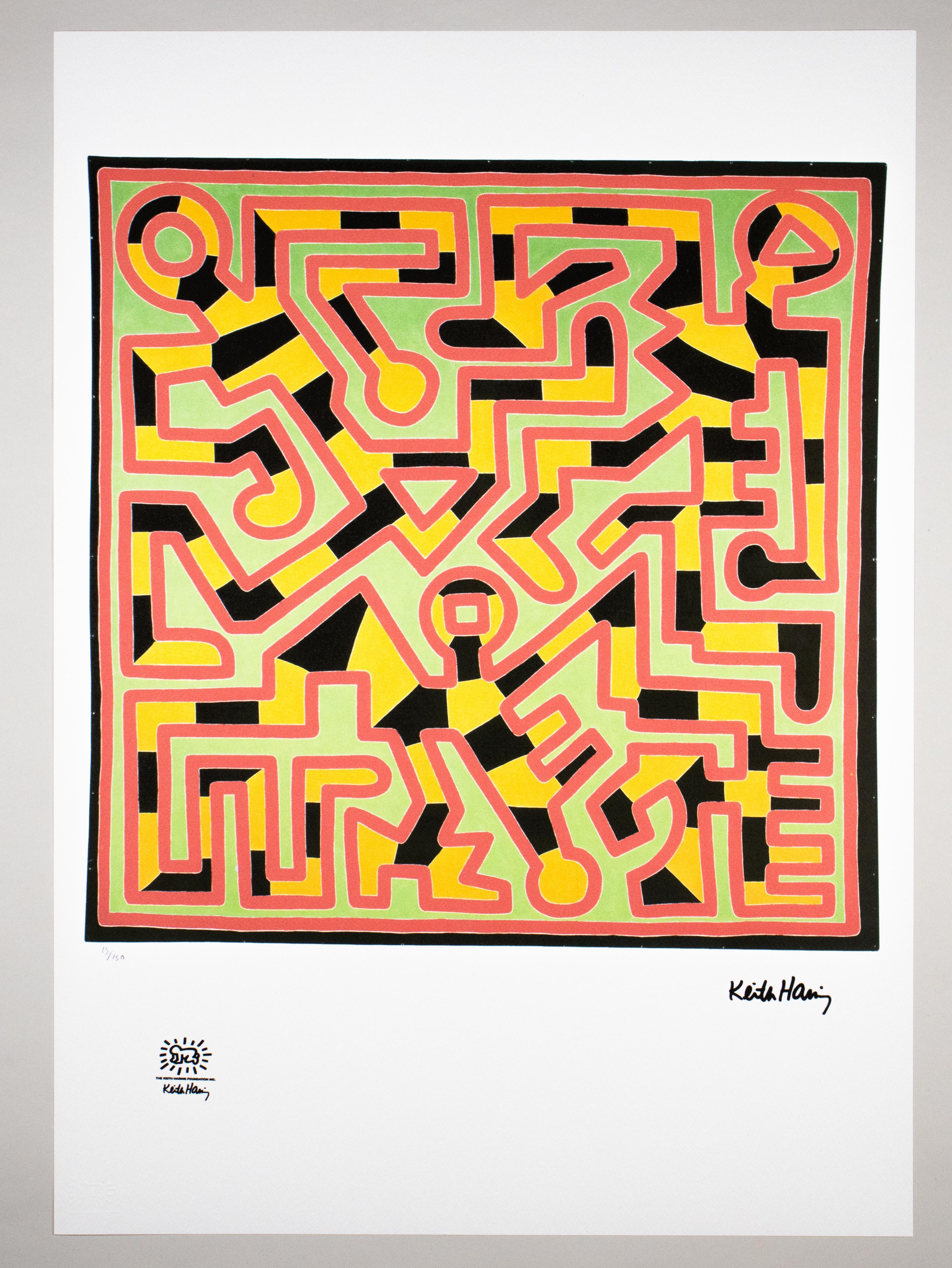 Lithographie – limitierte Auflage 15/150 Exemplare – Keith Haring Foundation Inc. im Angebot 1