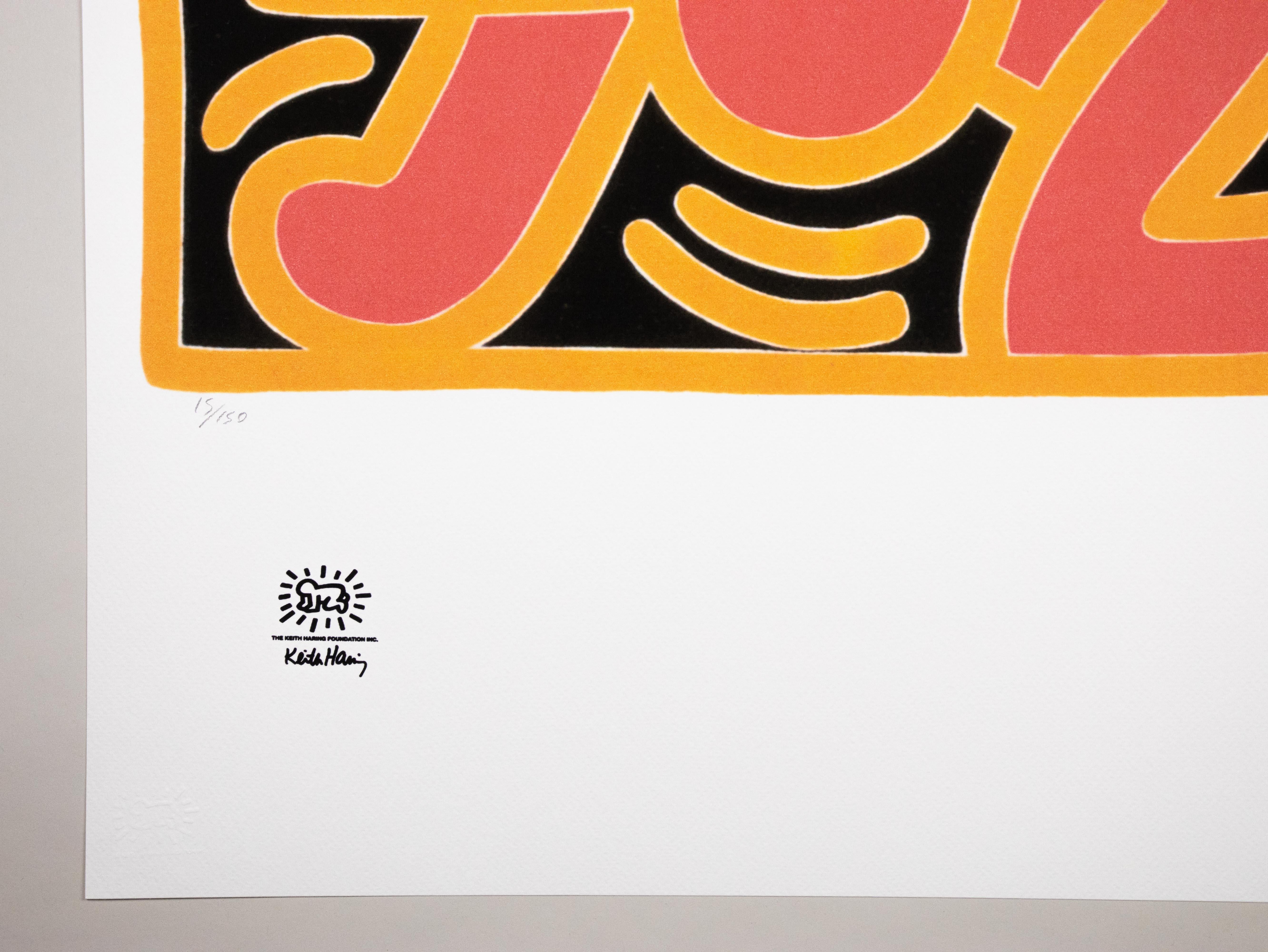 Lithographie – limitierte Auflage 15/150 Exemplare – Keith Haring Foundation Inc. im Angebot 2