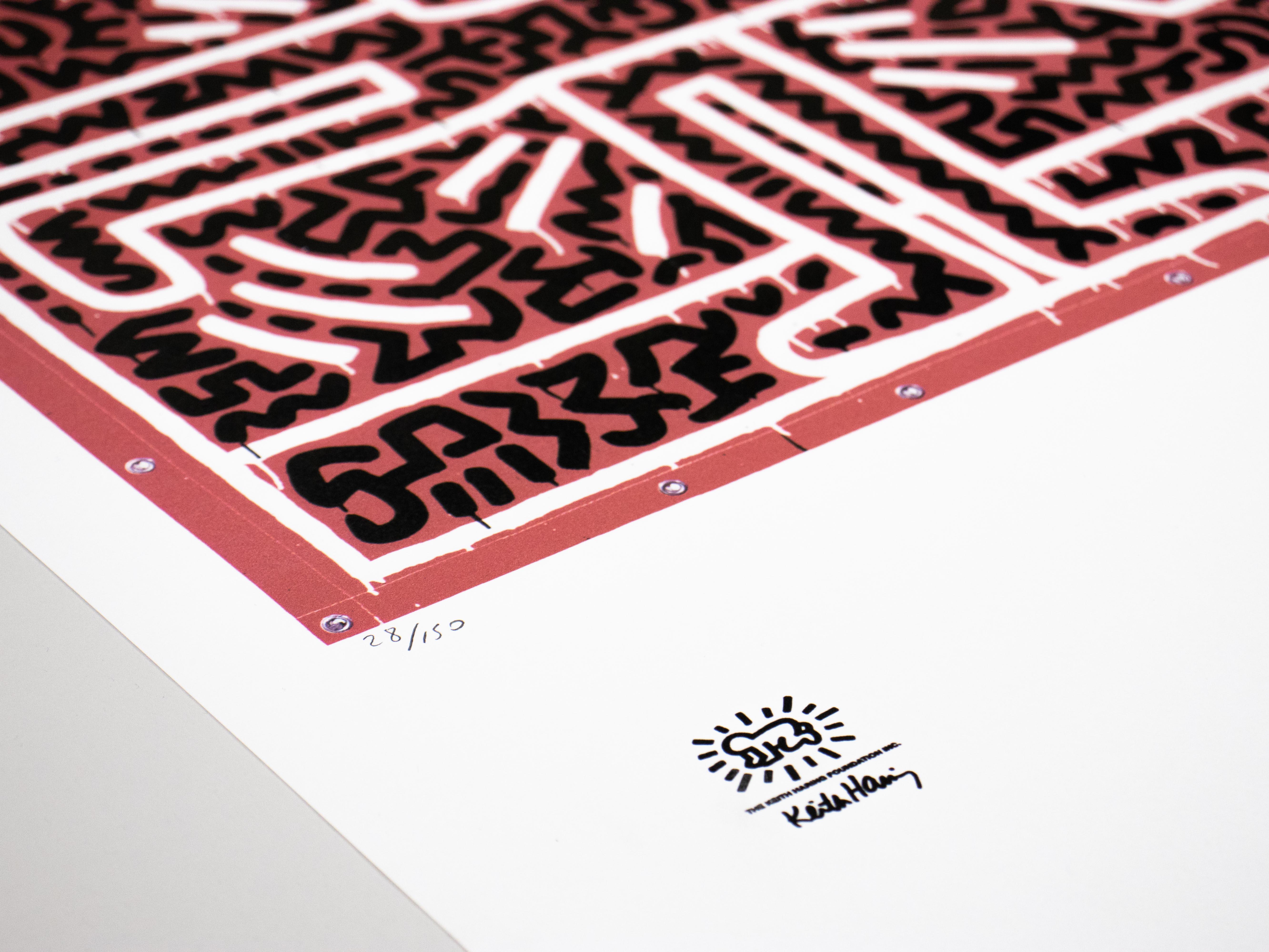 Lithographie – Limitierte Auflage 28/150 Exemplare – Keith Haring Foundation Inc. im Angebot 3