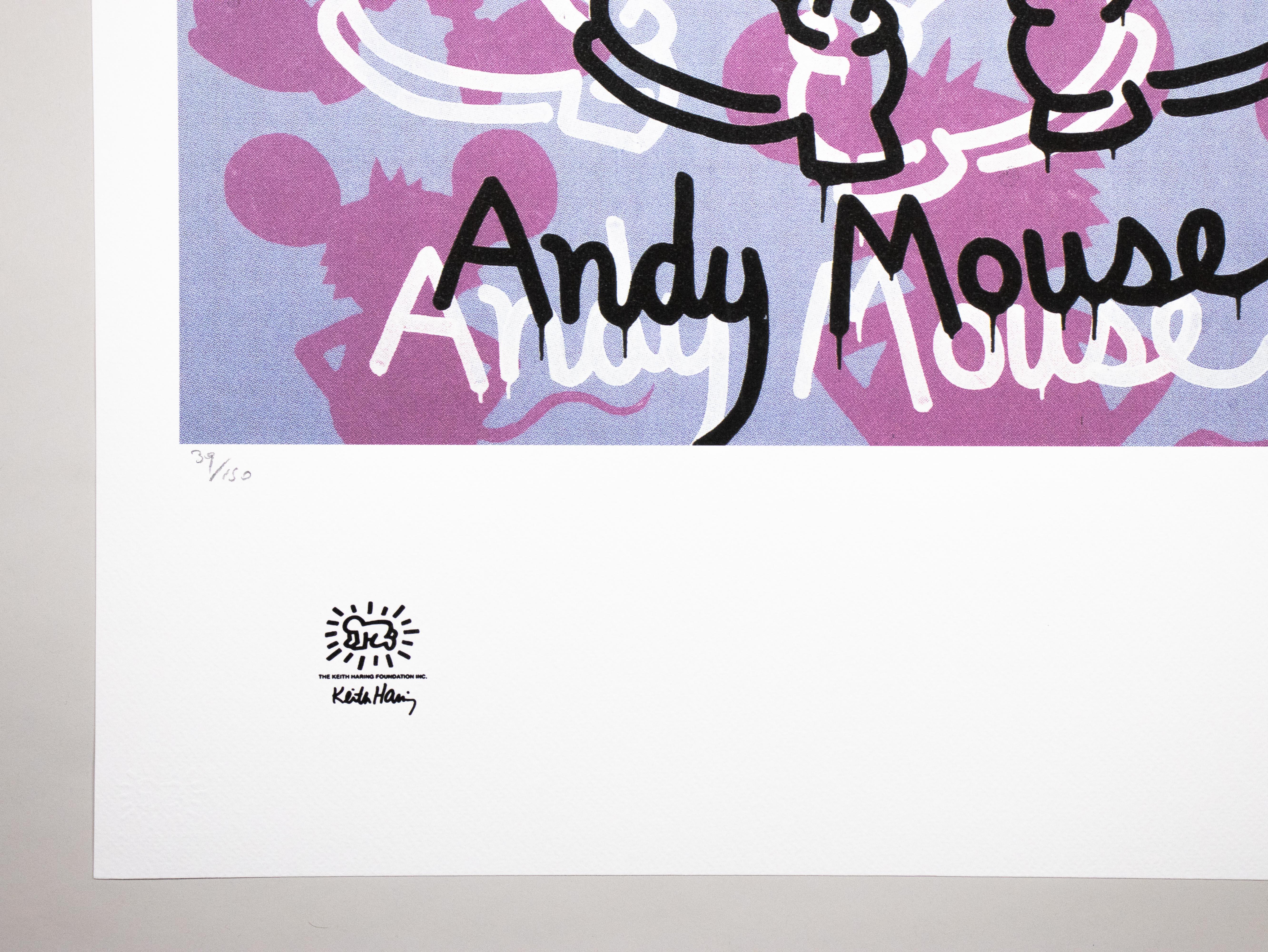 Litografía - Edición limitada 39/150 - Keith Haring Foundation Inc. en venta 2