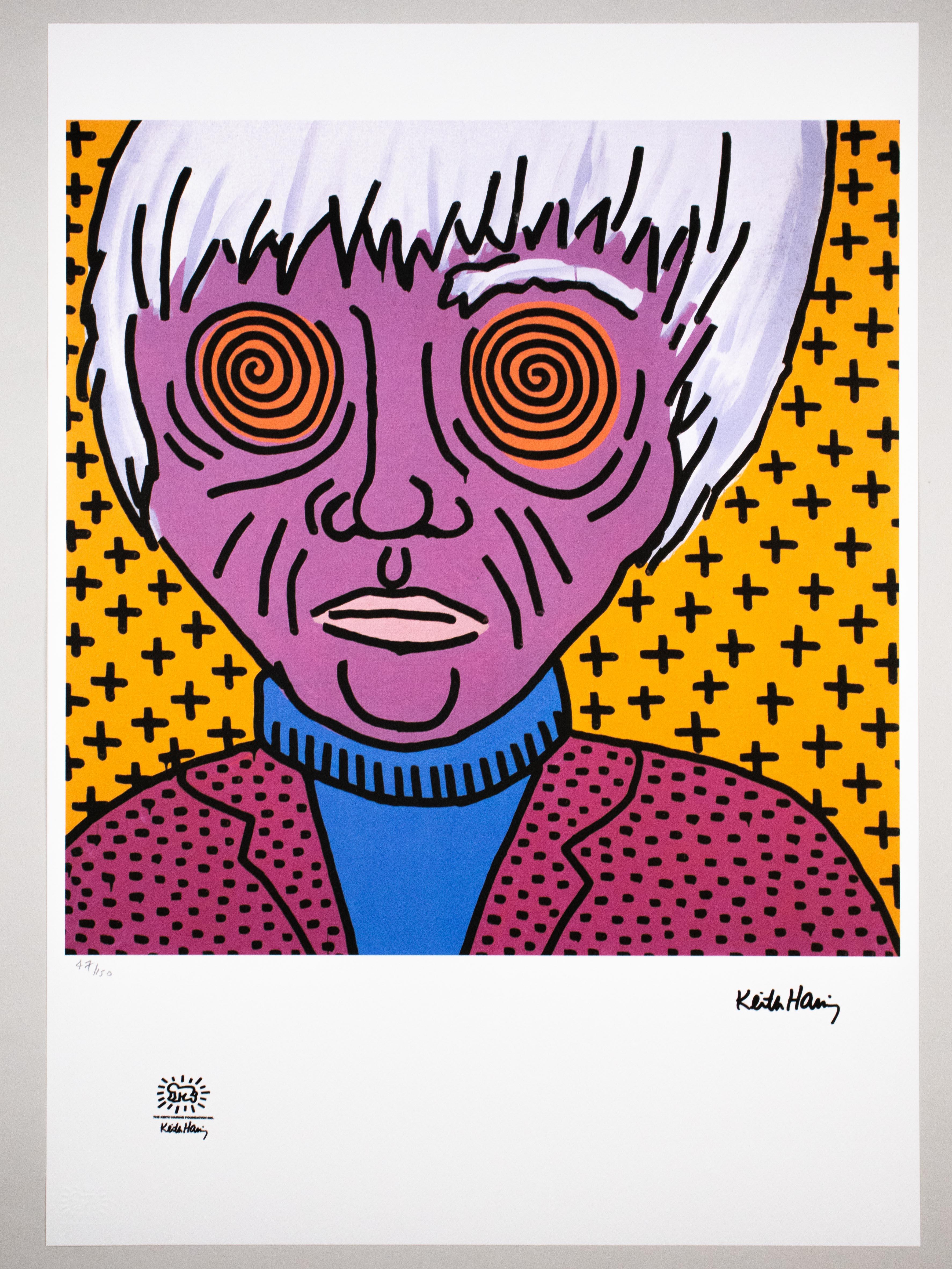 Lithographie – Limitierte Auflage 47/150 Exemplare – Keith Haring Foundation Inc. im Angebot 1
