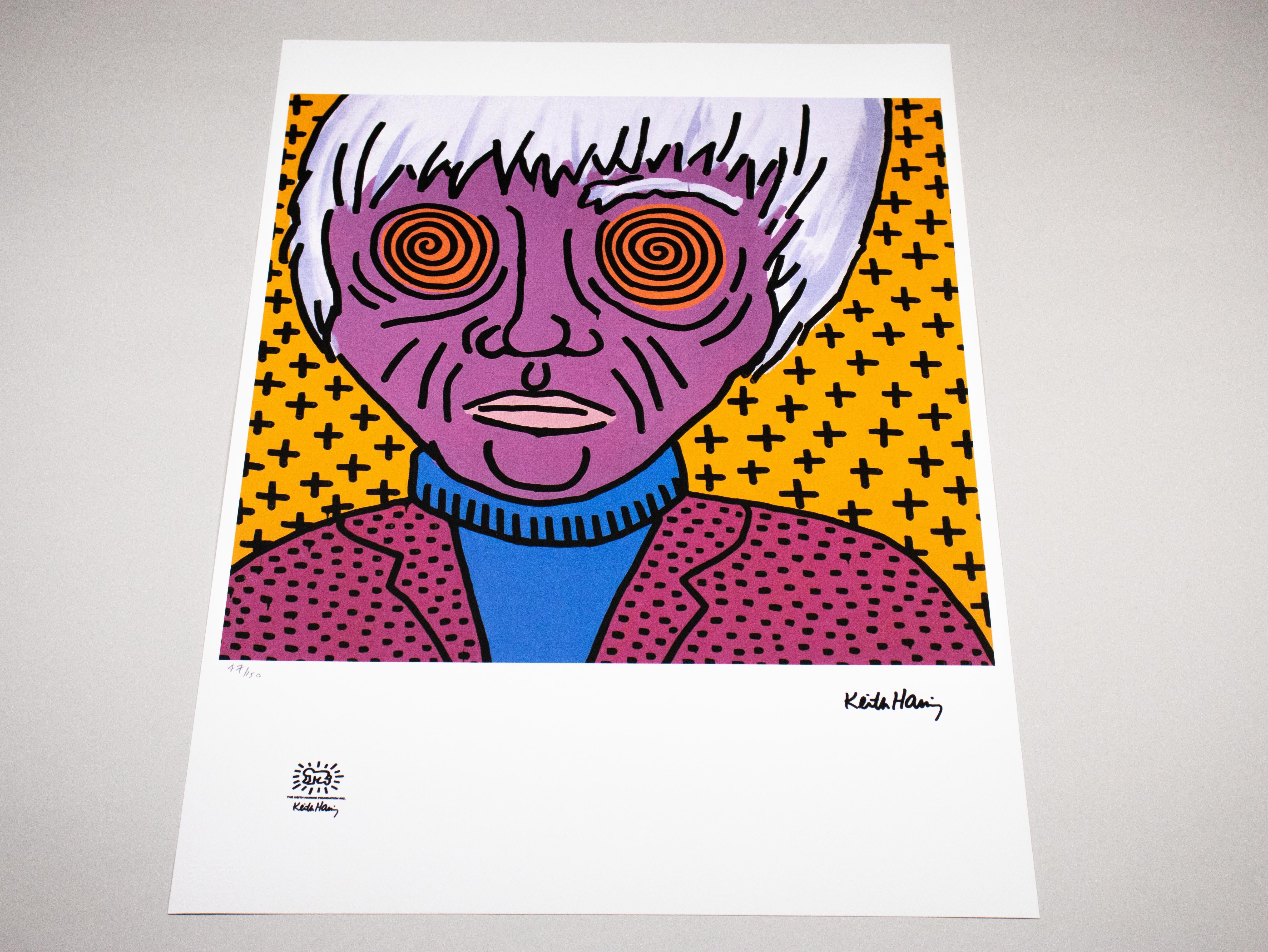 Lithographie – Limitierte Auflage 47/150 Exemplare – Keith Haring Foundation Inc. im Angebot 5