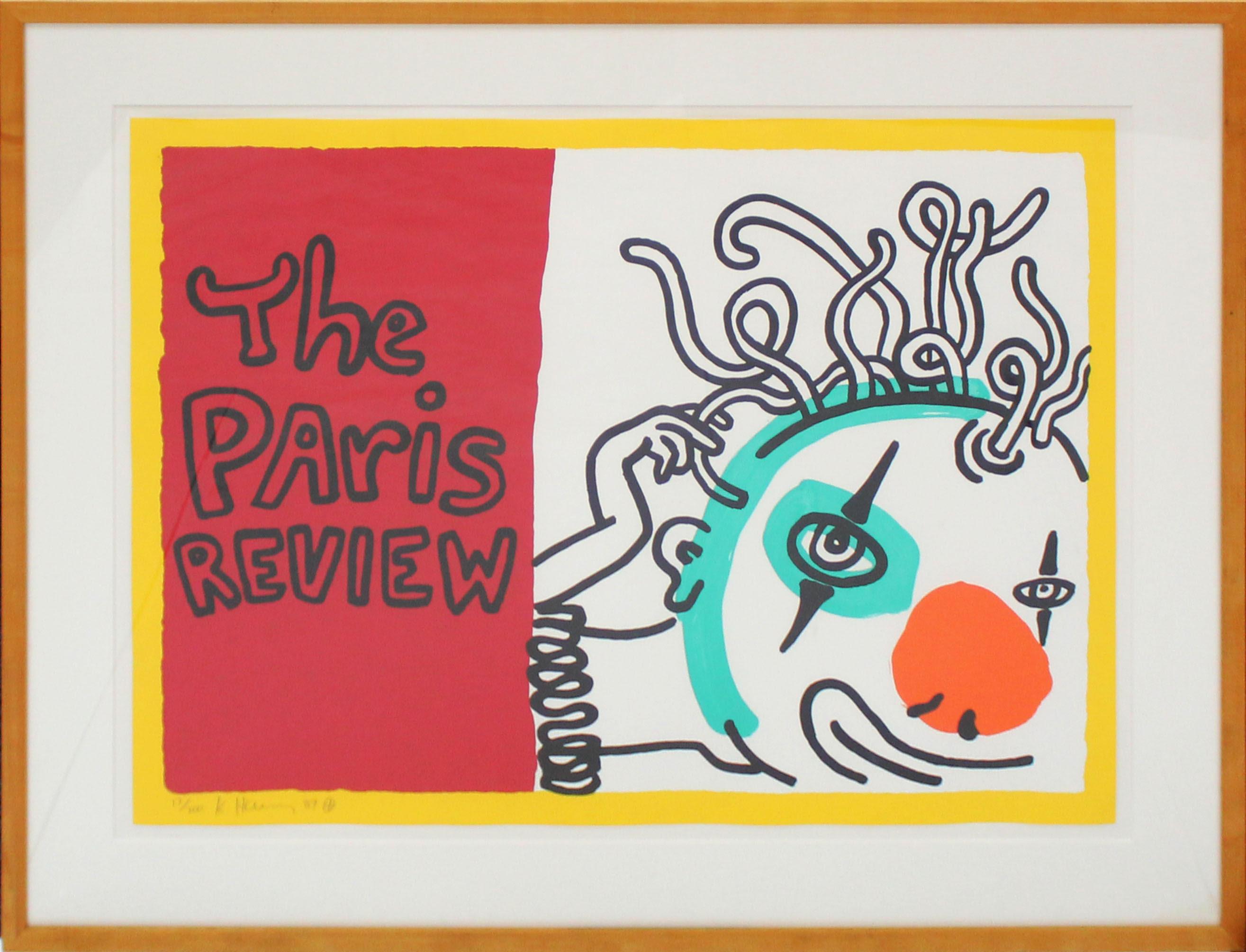Paris Review - Print by Keith Haring