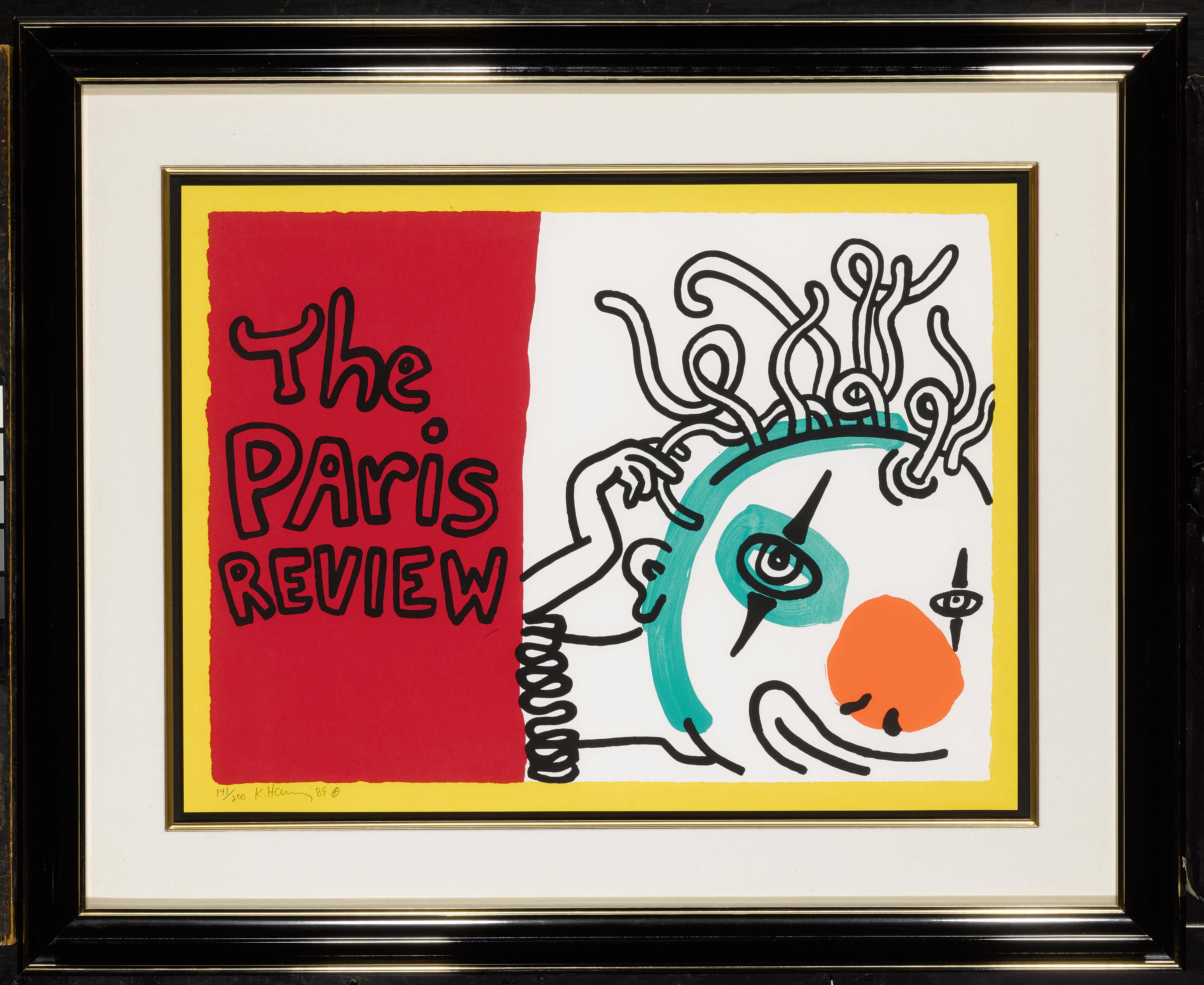 Paris Review   - Print by Keith Haring