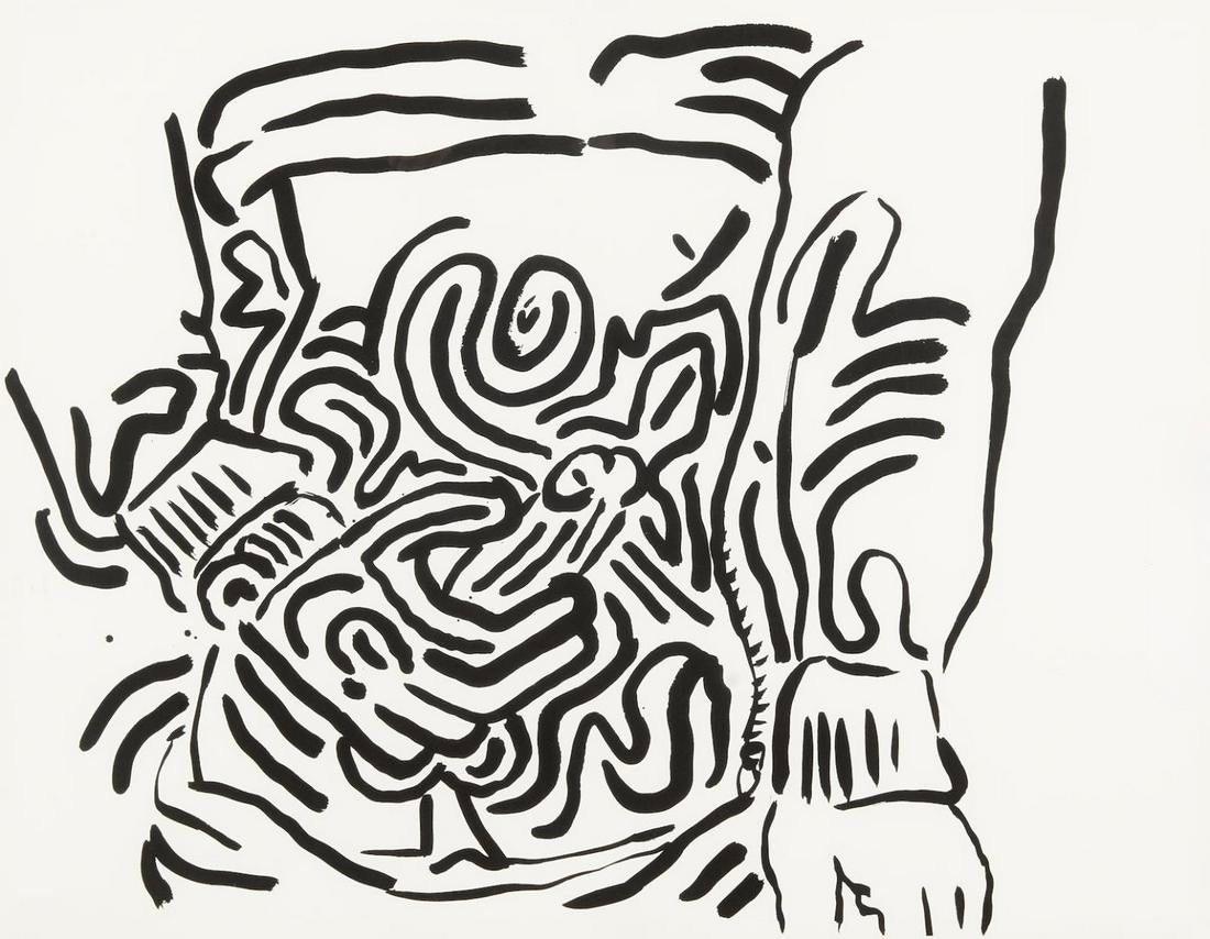 Plate 2 from Bad Boys - Print by Keith Haring