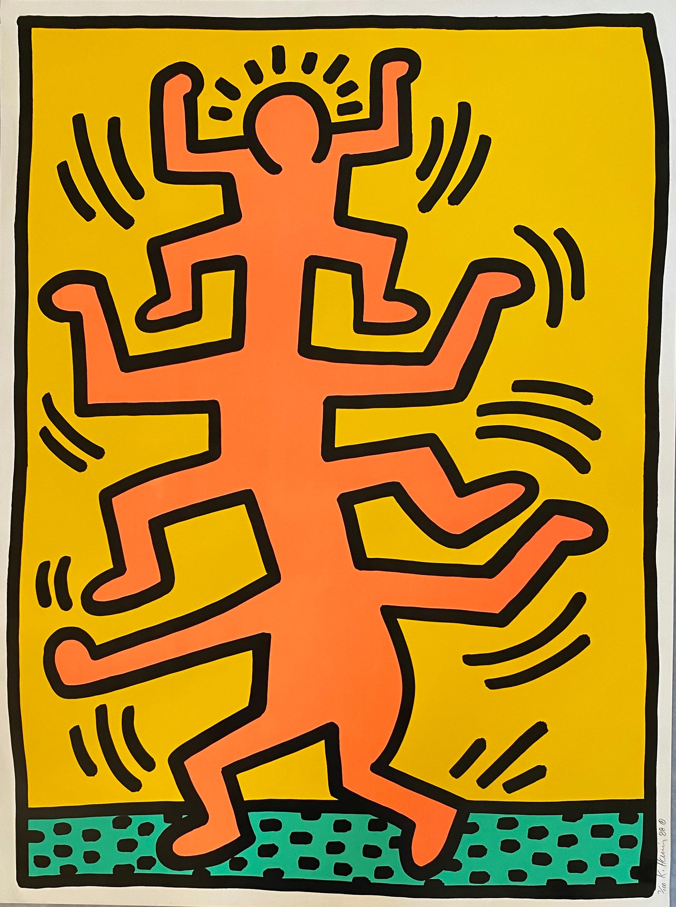 Keith Haring Portrait Print - Plate I, from Growing Suite