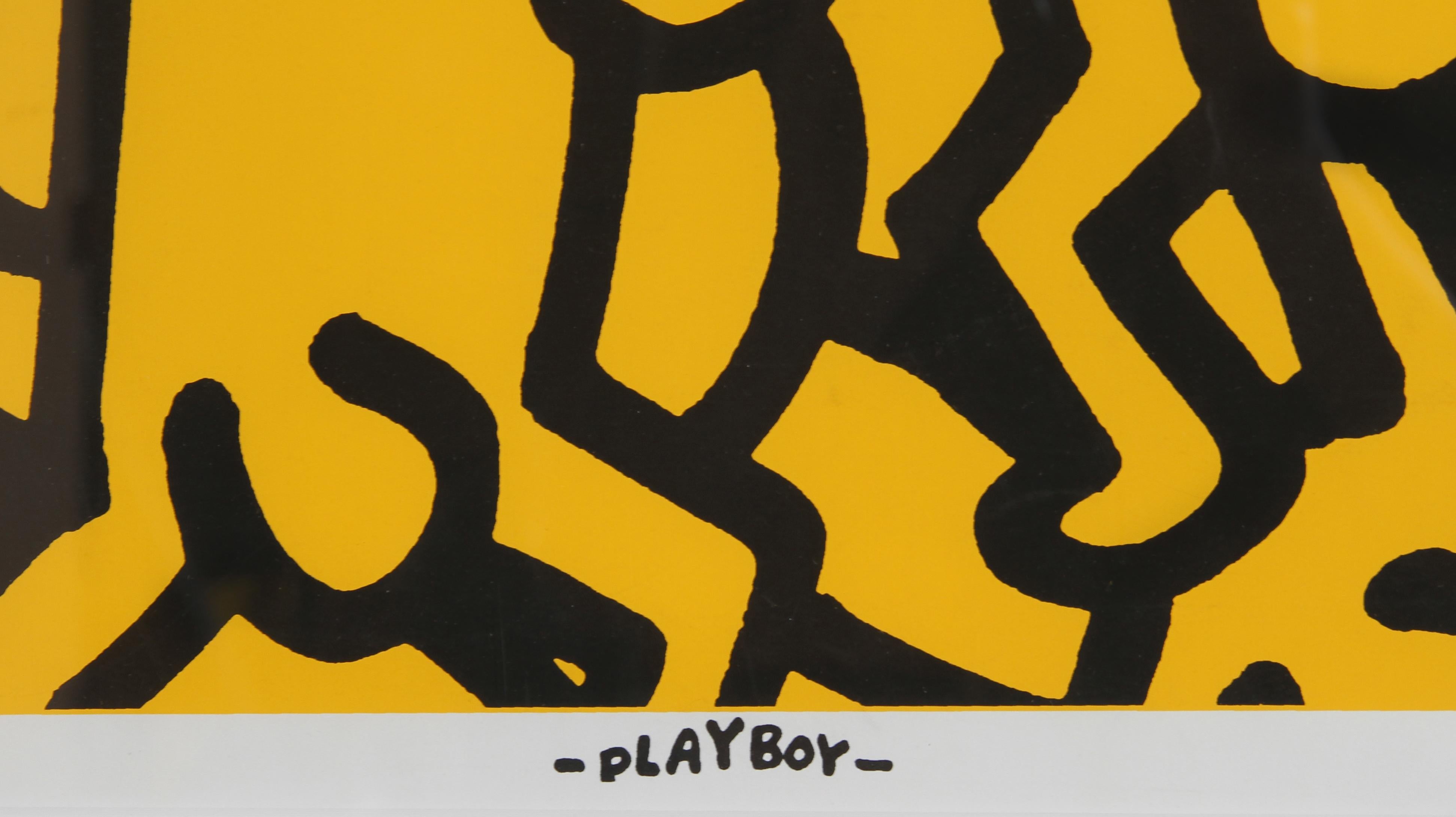 Playboy, Silkscreen Poster by Keith Haring 1990 For Sale 1