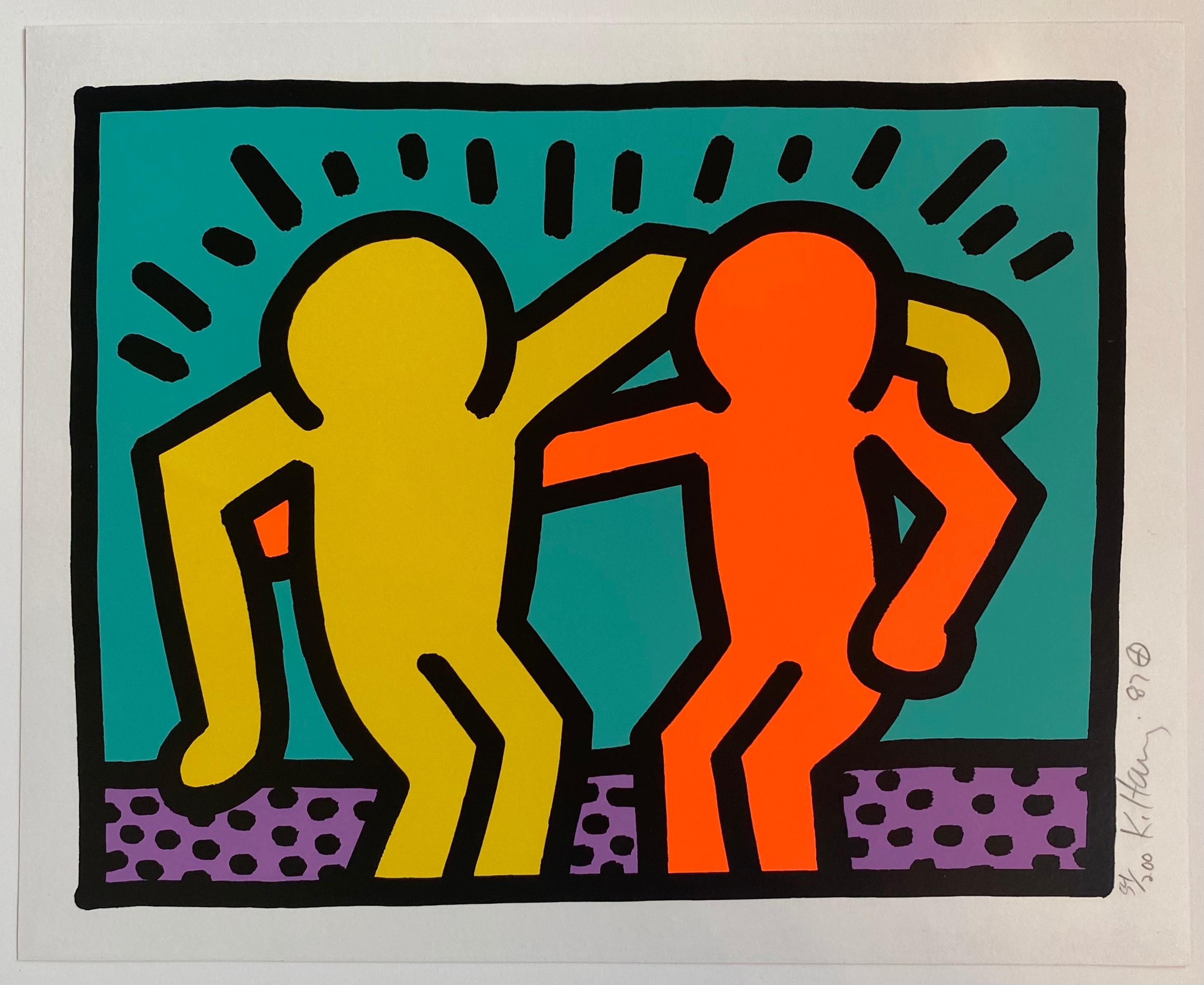 Keith Haring Figurative Print - Pop Shop I (1) Best Buddies