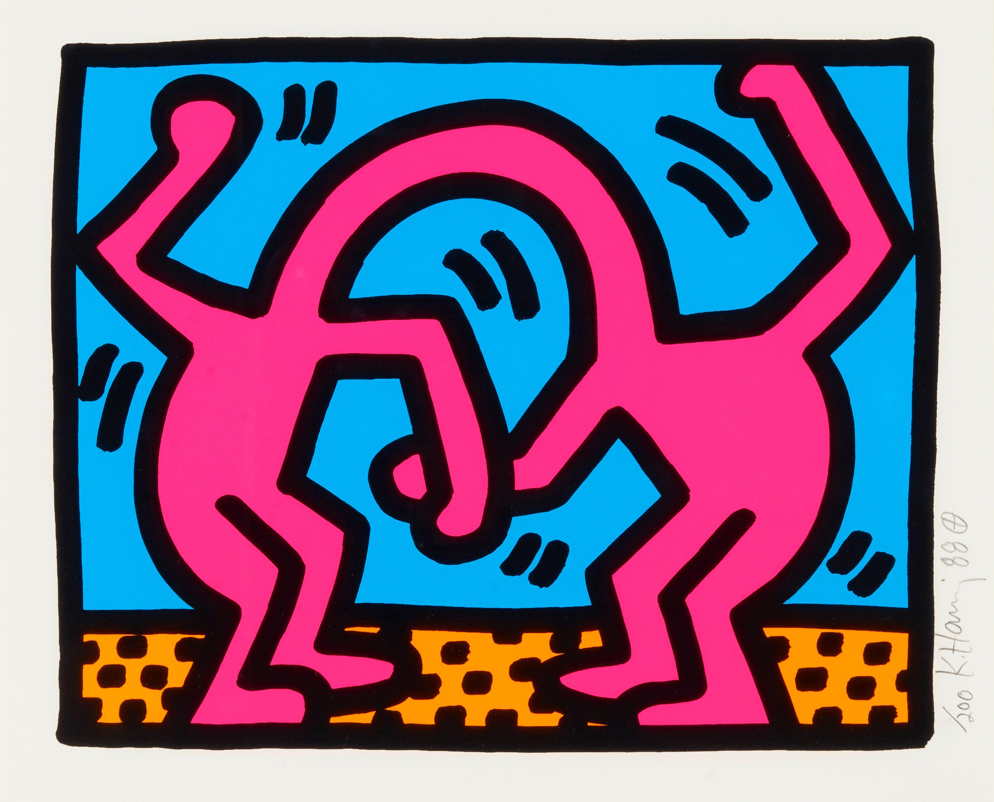 Keith Haring Pop Shop II Screen Print, 1988, New Wave Style