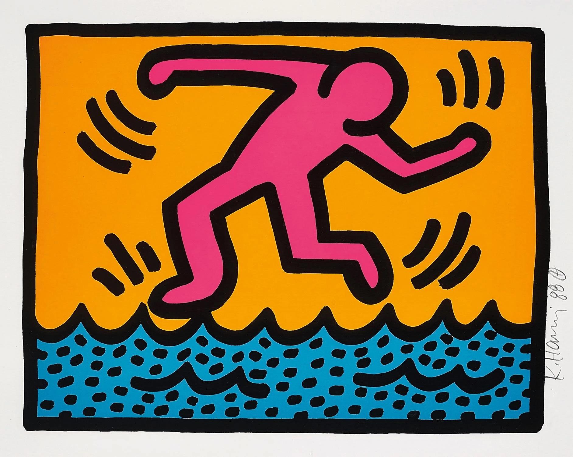 Keith Haring Abstract Print - Pop Shop II: one plate (L. pp. 96-97)