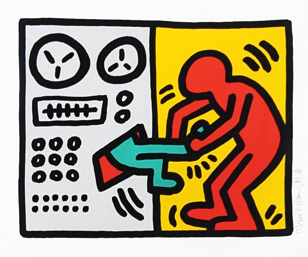 Pop Shop III (1), hand signed screen print - Print by Keith Haring